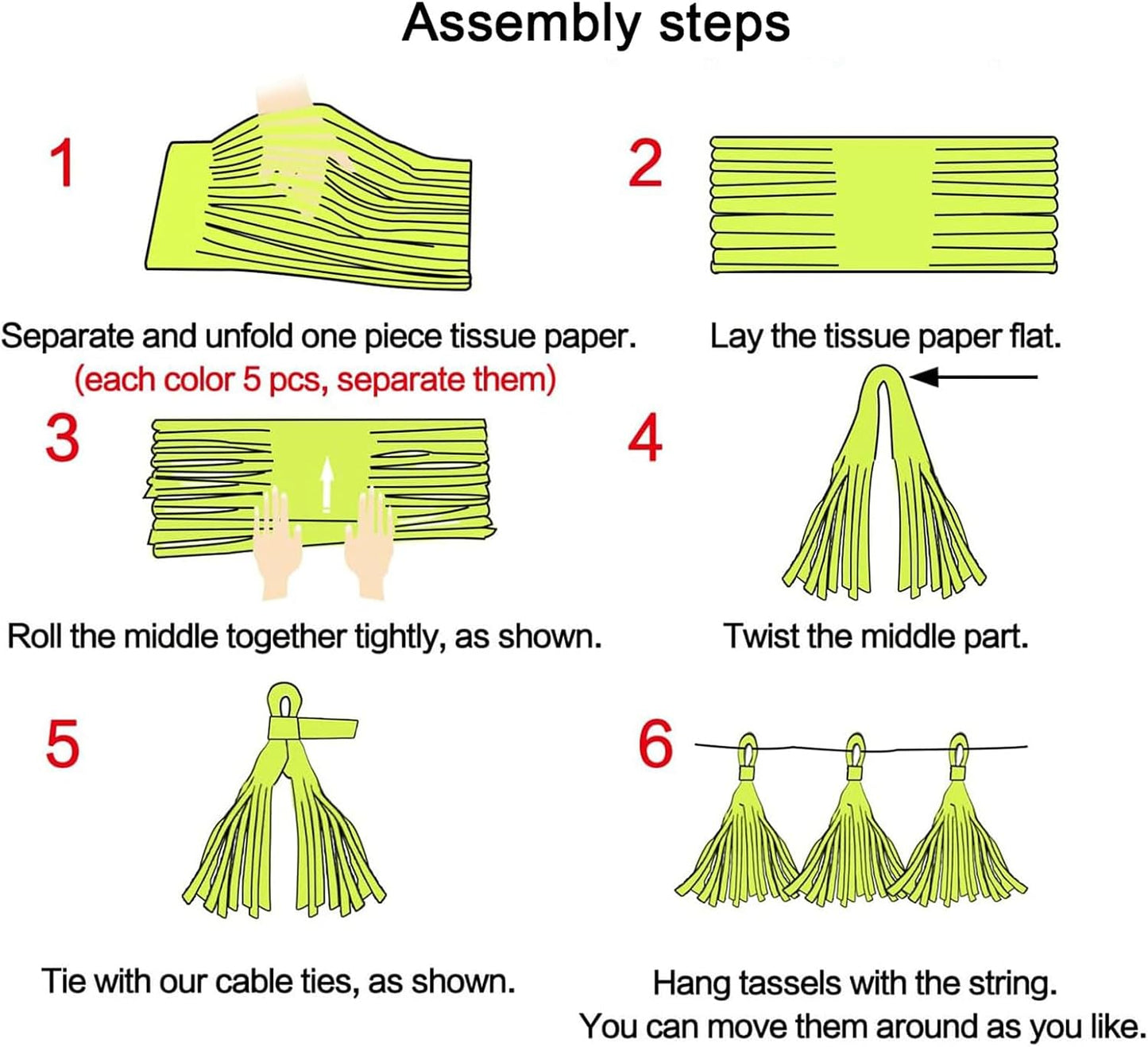 Dark Blue Dark Purple and Black Tassel Garland Banner Paper Tassels for Video Game Birthday Party Decorations,Pack of 15