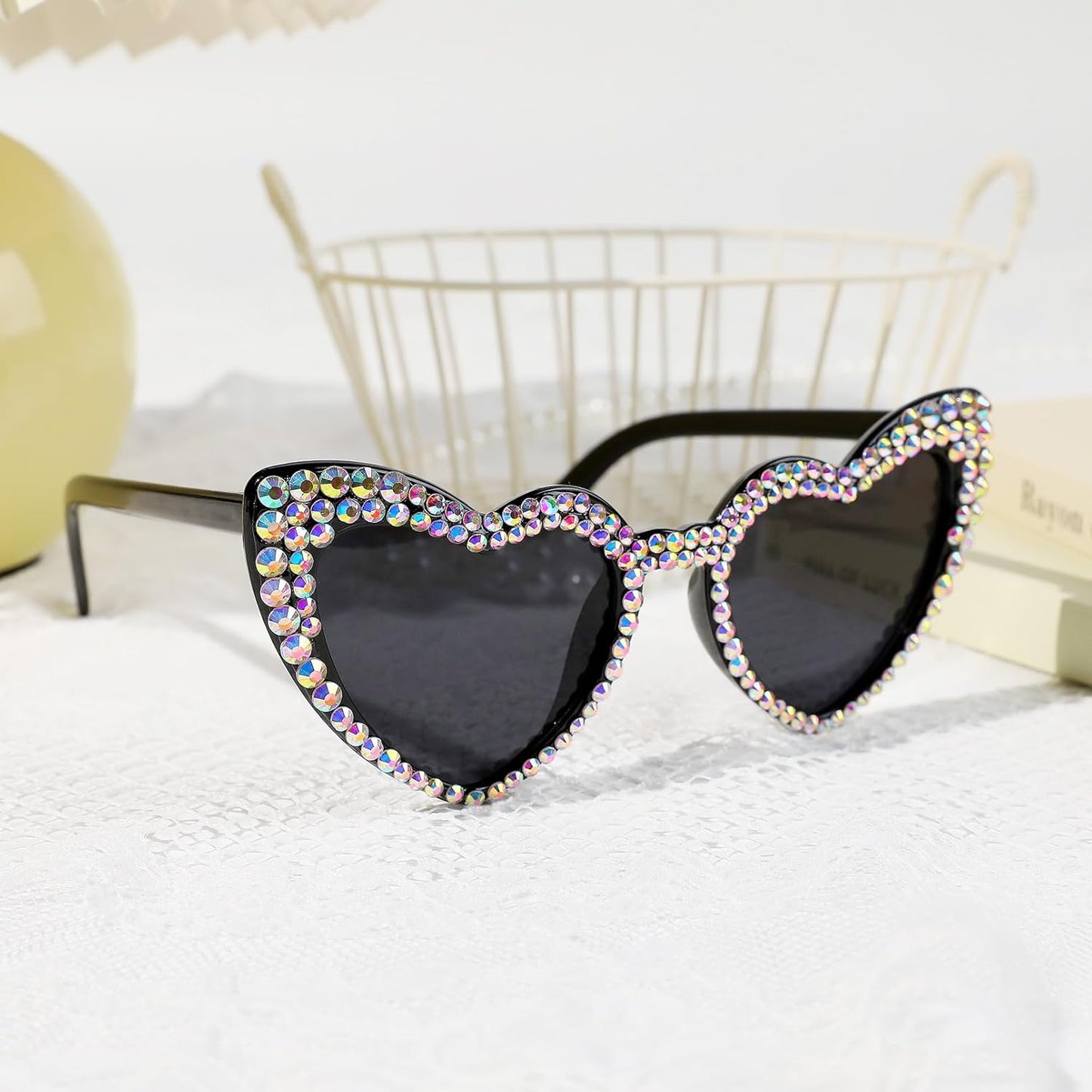 YOGFIT Heart Sunglasses for Women Fashion Classic Love Eye Protection Sunglasses Vintage Cute Heart Sunglasses