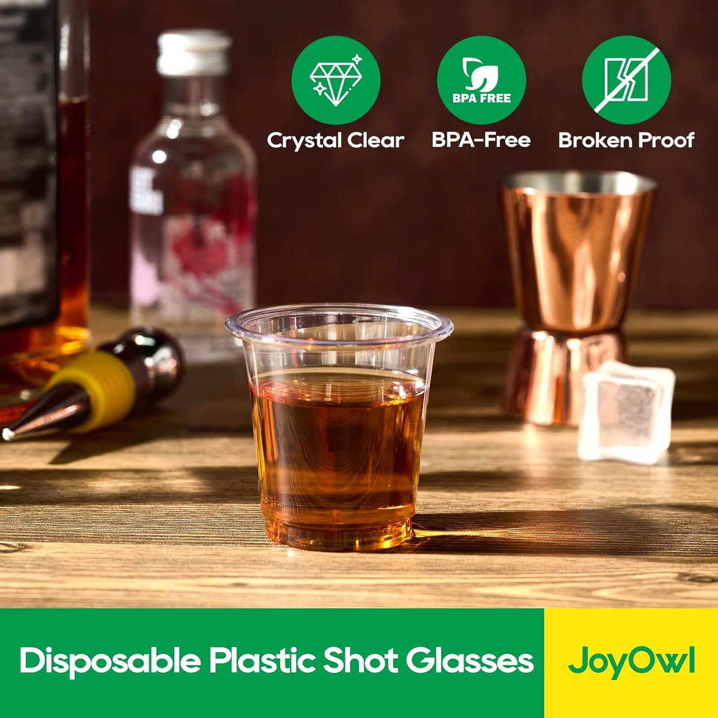 1200 pack 2 OZ Plastic Shot Glasses, Mini Disposable Shot Cups for Party, Events, Whiskey and Wine Tasting