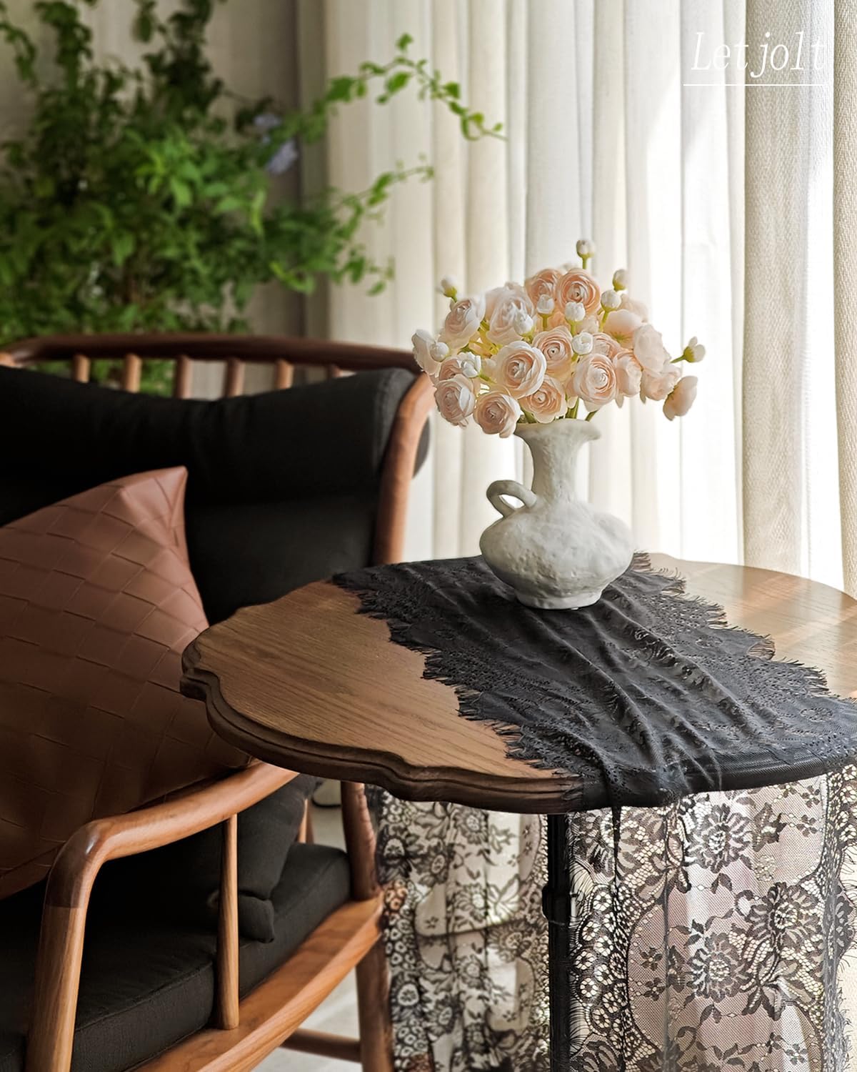 Letjolt Ranunculus Artificial Flower Light Champagne Silk Flowers Faux DIY Bouquet for Wedding Engagement Centerpieces Arrangements Bridal Shower Decorations Home Decor 18pcs