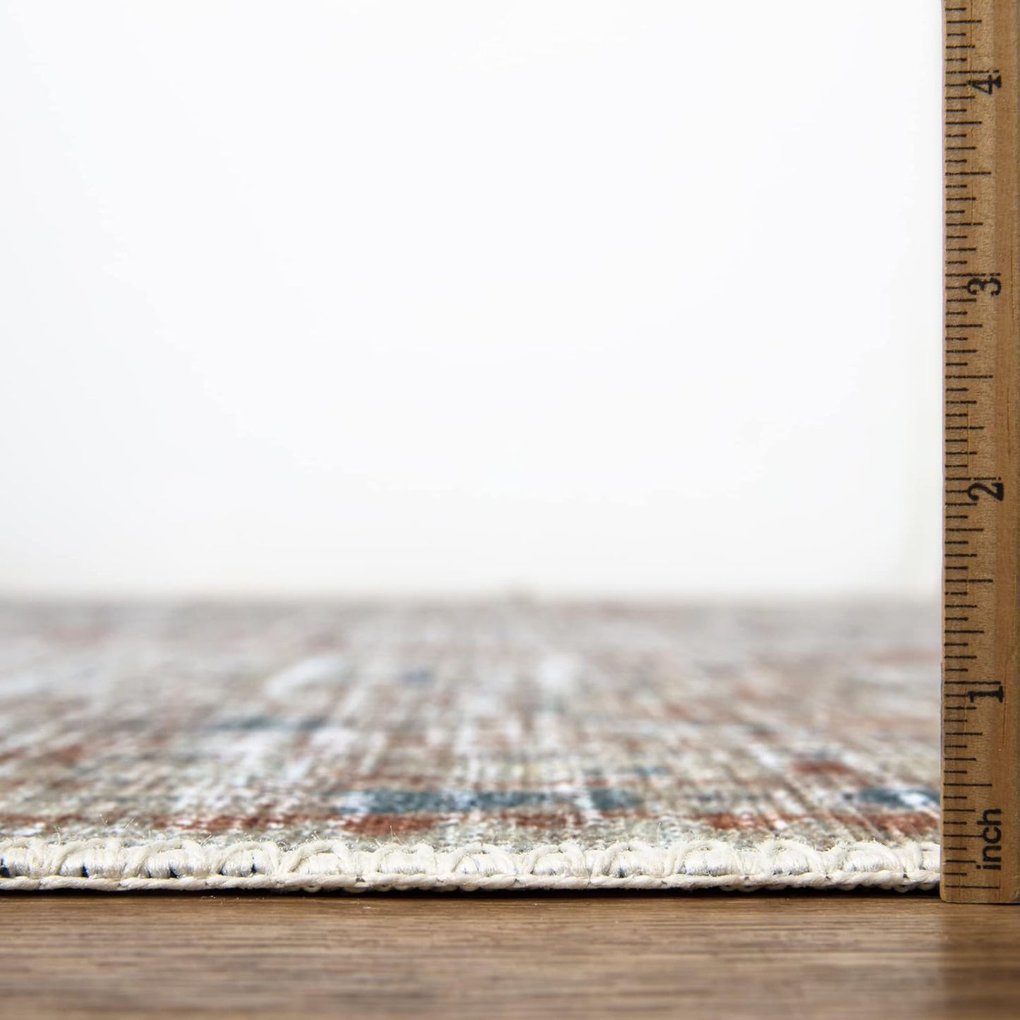 Bloom Rugs Washable Non-Slip 6' x 9' Rug - Peach/Beige Traditional Area Rug for Living Room, Bedroom, Dining Room, and Kitchen - Exact Size: 6' x 9'