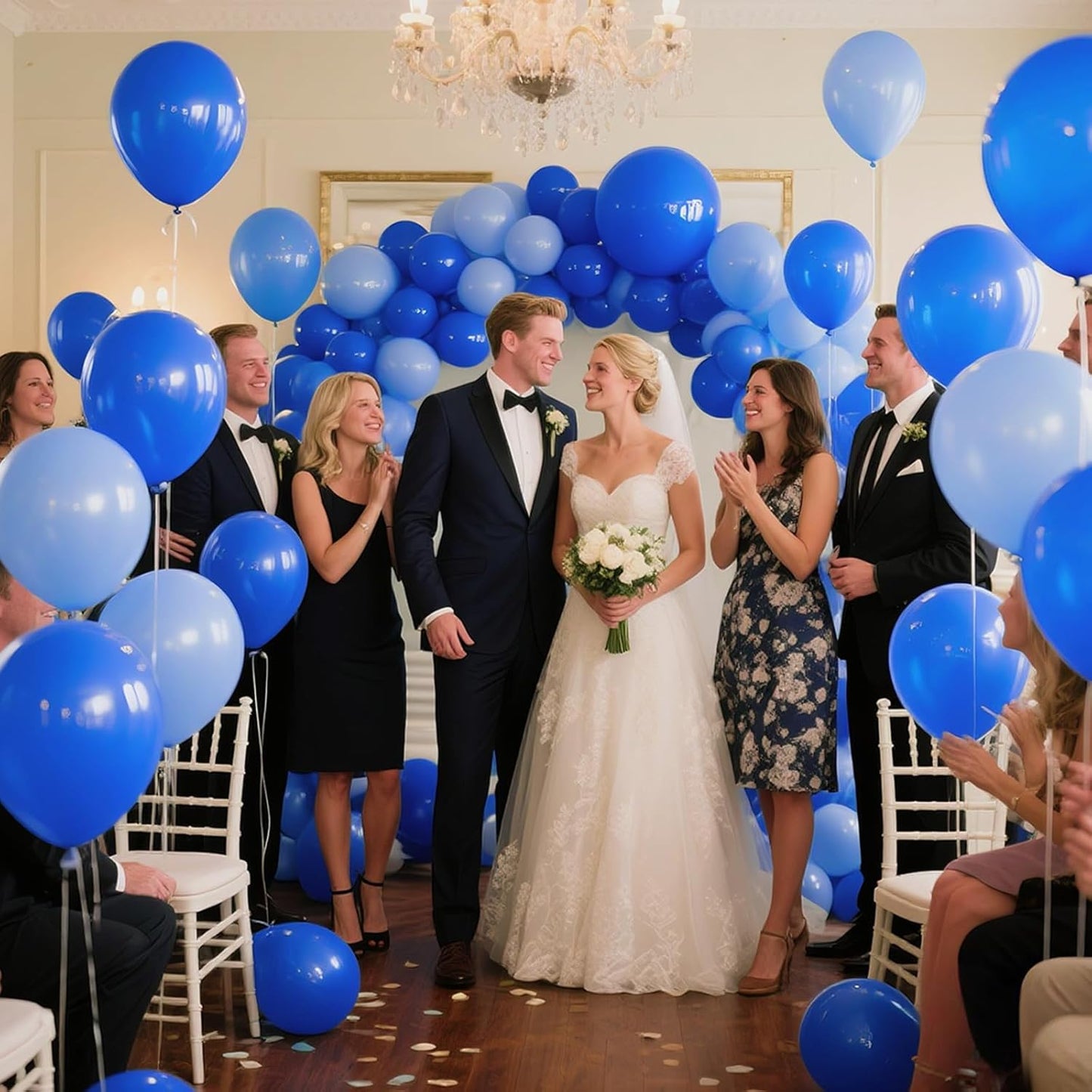 KAWKALSH Dark Blue Balloon 12 Inch, 110pcs Latex Party Balloons Helium Bright Color for Birthday Baby Shower Wedding Party Supplies Arch Garland Decoration