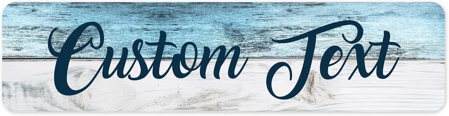 Custom Sign, Custom Street Sign, 11 Font Colors, 13 Font Styles, 4 Hole Options, 22 Sizes, 12x48 Inches, Rust Free DiBound, Fade Resistant, Made in USA by My Sign Center (Coastal)