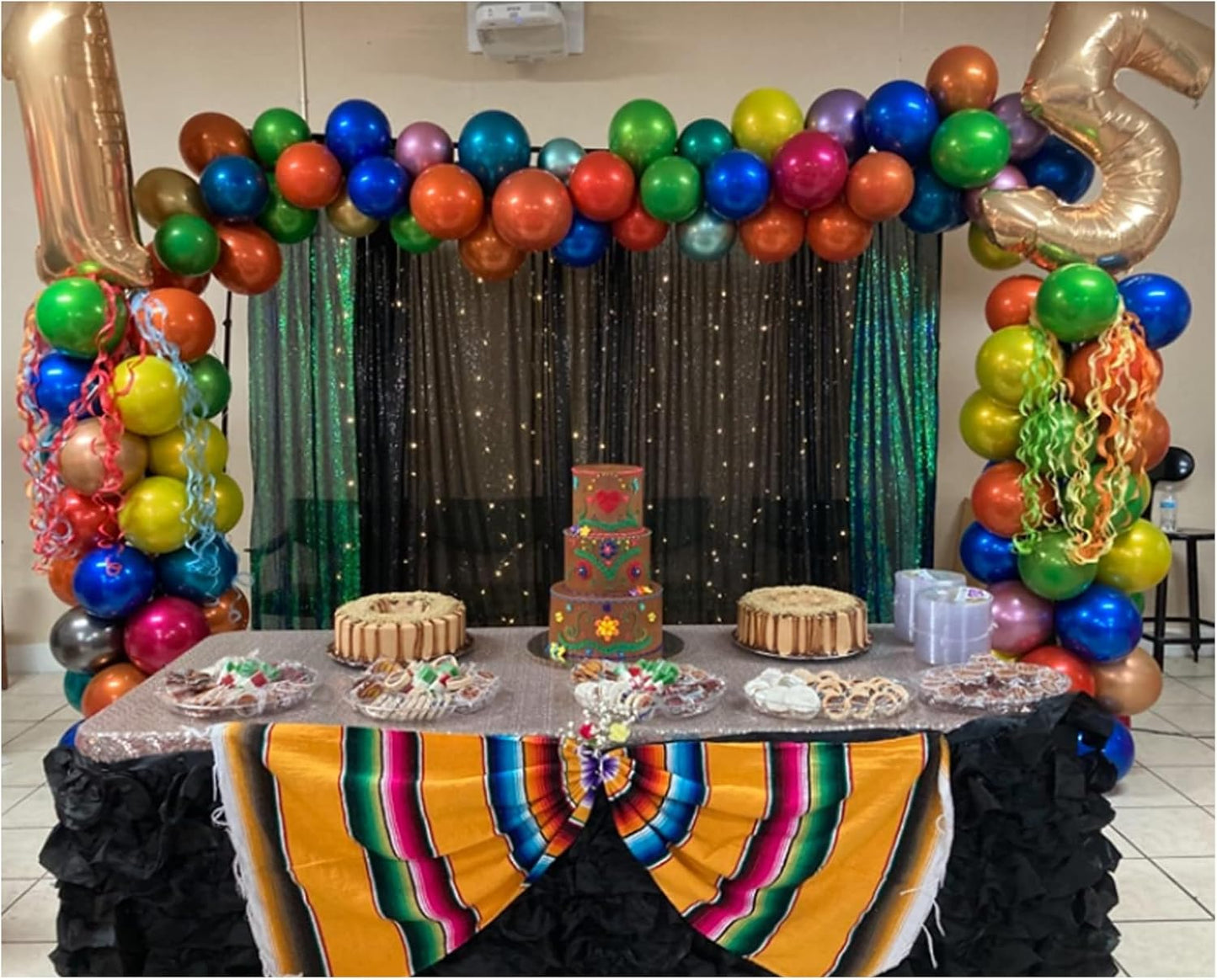 Metallic Colorful Balloons 50 pcs 12 inch Colorful Balloons Double Layer Multicolor Balloons are More Durable Suitable for Wedding, Birthday Party Balloon Decoration.