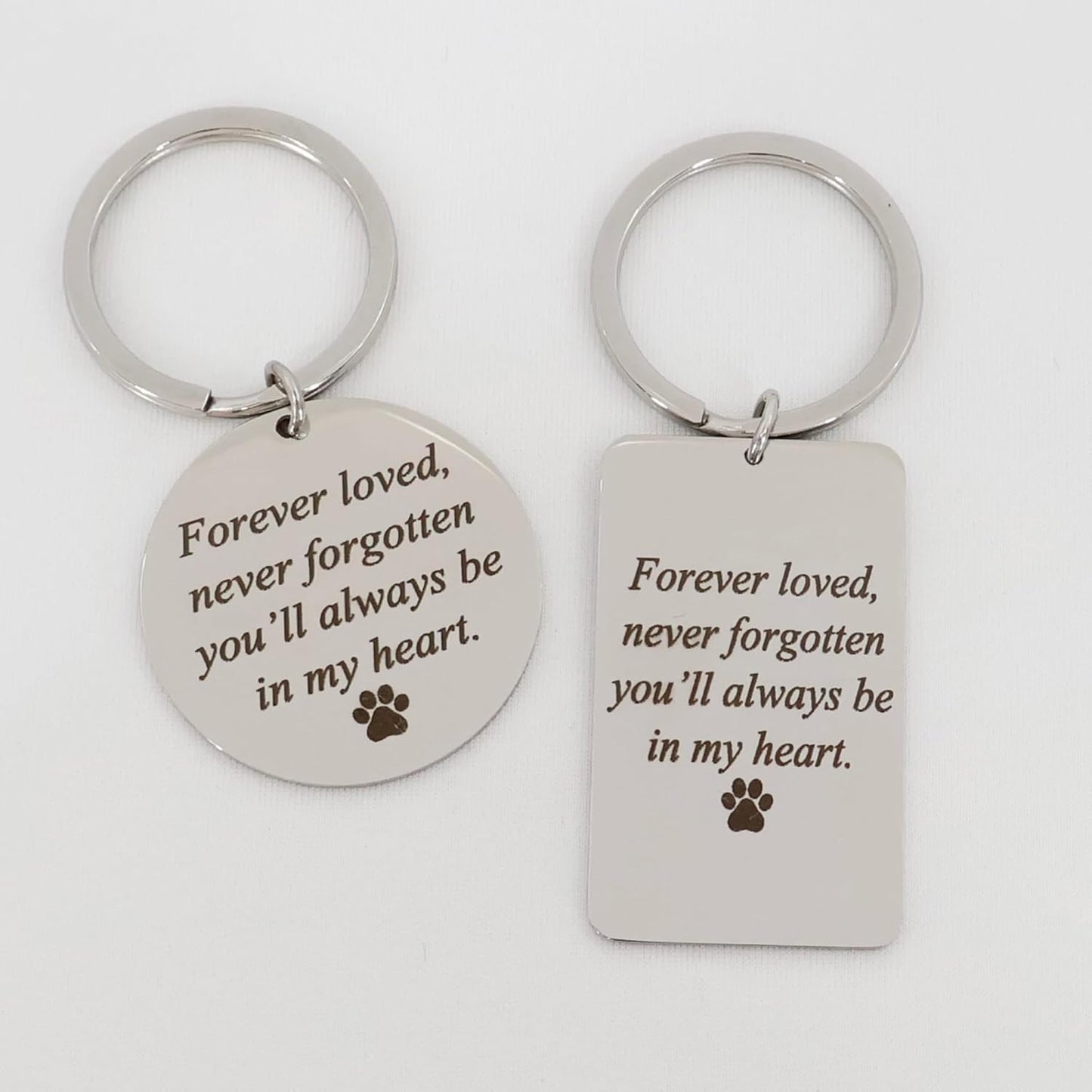 Custom Pet Portrait Keychain – Personalized Photo Engraved Keychain with Optional Back Text – Memorial Gift for Pet Lovers, Dog Owners, Cat Owners – Unique Pet Loss Remembrance Keepsake
