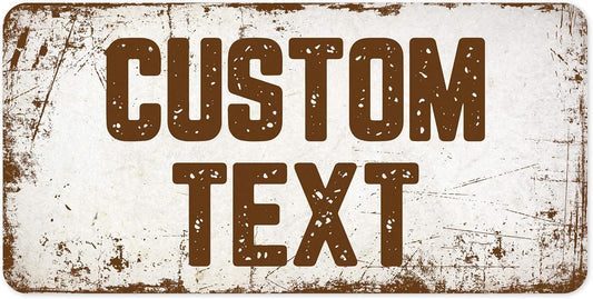 Custom Sign, Custom Street Sign, 11 Font Colors, 13 Font Styles, 4 Hole Options, 22 Sizes, 9x18 Inches, Rust Free DiBound, Fade Resistant, Made in USA by My Sign Center (Rustic)