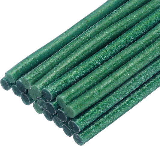 uxcell 20pcs Hot Glue Sticks for Glue Gun 7mm/0.28-inch x 4-inch Mini Hot Melt Adhesive Glue Stick Glitter Dark Green
