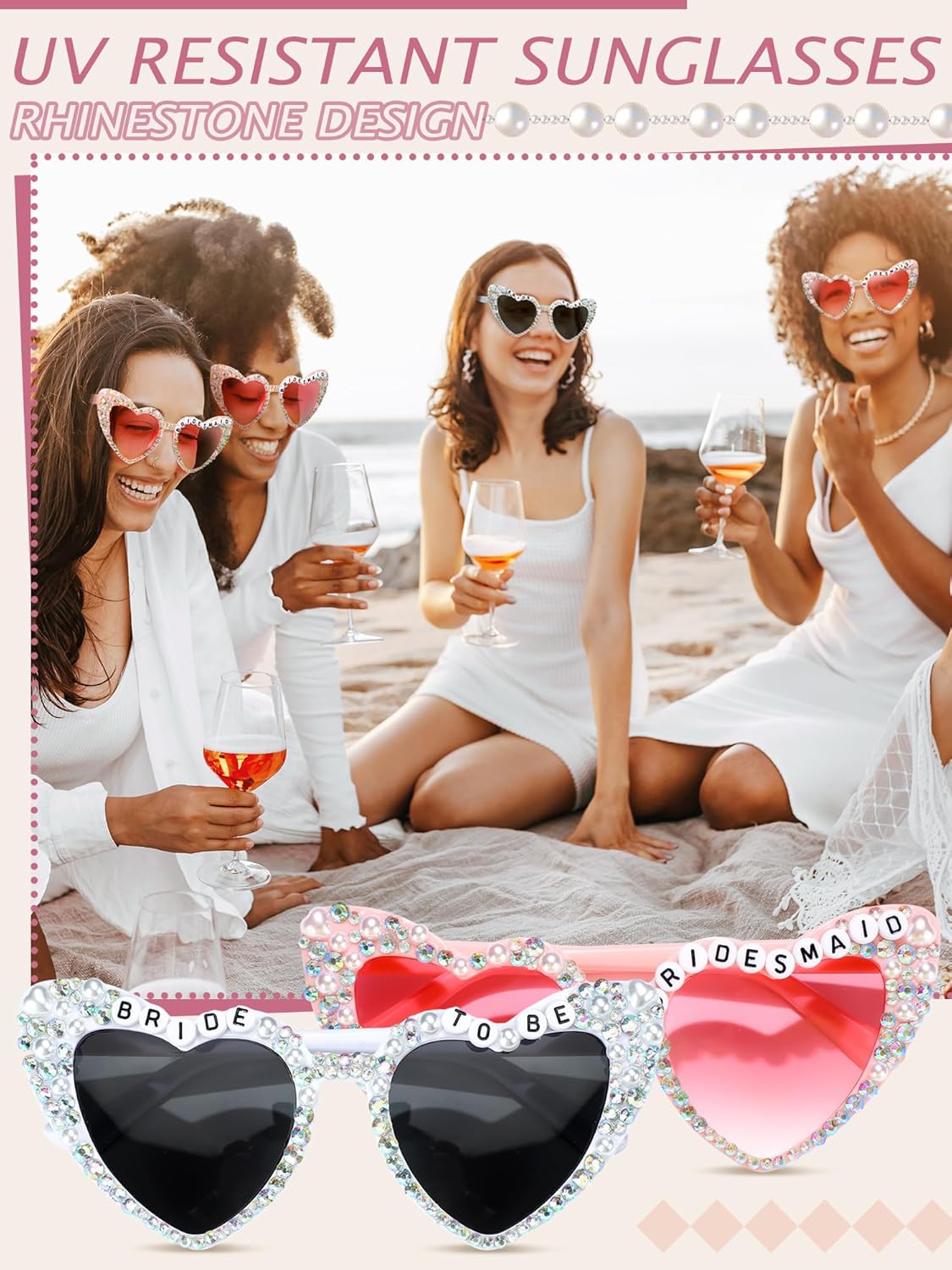 12 Pcs Bachelorette Party Sunglasses for Bridesmaids Bride Sunglasses for Wedding Party Favors