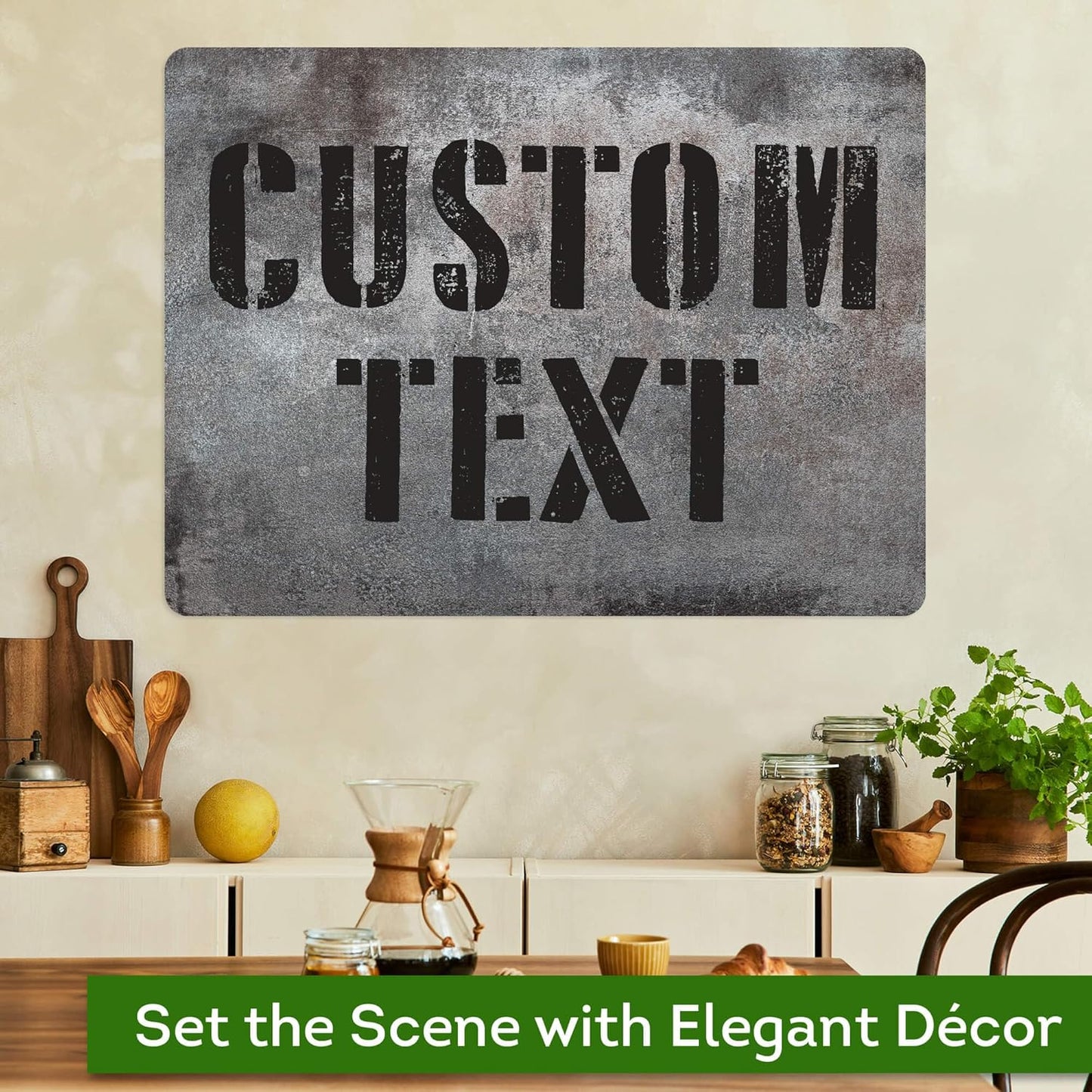 Custom Sign, Custom Street Sign, 11 Font Colors, 13 Font Styles, 4 Hole Options, 22 Sizes, 18x24 Inches, Rust Free DiBound, Fade Resistant, Made in USA by My Sign Center (Grunge Metal)