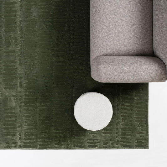 Revival Rugs Shell 9'2"x12'2" Washable Area Rug for Living Room Bedroom - 100% Recycled Oeko-TEX Certified, Medium Pile, Green