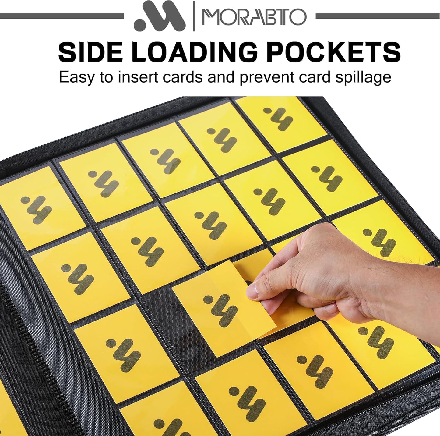 Card Binder 20 Pocket,Trading Card Binder Holds up to 2000 Cards with 50 Sleeves,Zipper Card Holder Album Compatible with TCG Card/Game Cards/Sports Card