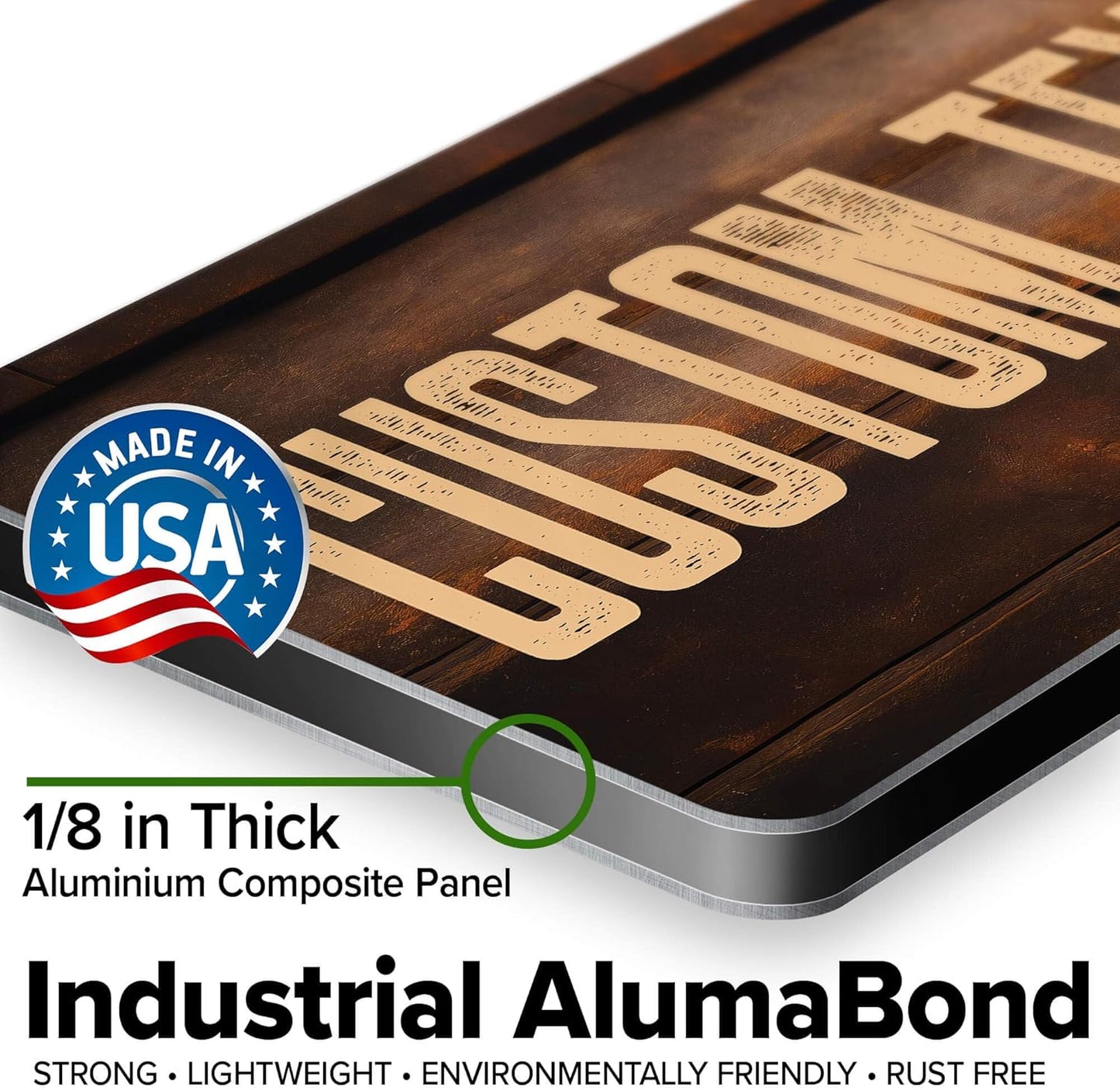 Custom Sign, Custom Street Sign, 11 Font Colors, 13 Font Styles, 4 Hole Options, 22 Sizes, 6x12 Inches, Rust Free DiBound, Fade Resistant, Made in USA by My Sign Center (Vintage Wood)