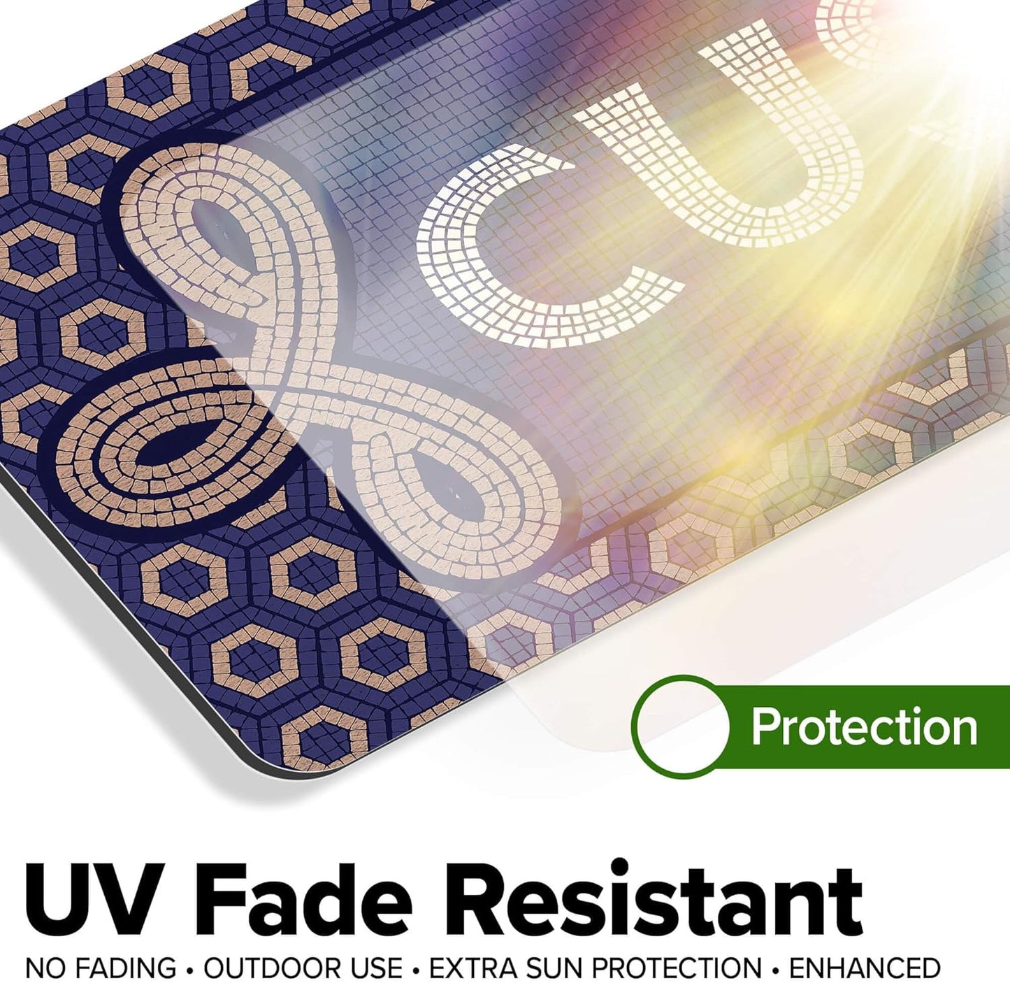 Custom Sign, Custom Street Sign, 11 Font Colors, 13 Font Styles, 4 Hole Options, 22 Sizes, 6x24 Inches, Rust Free DiBound, Fade Resistant, Made in USA by My Sign Center (Fauxsaic 1)