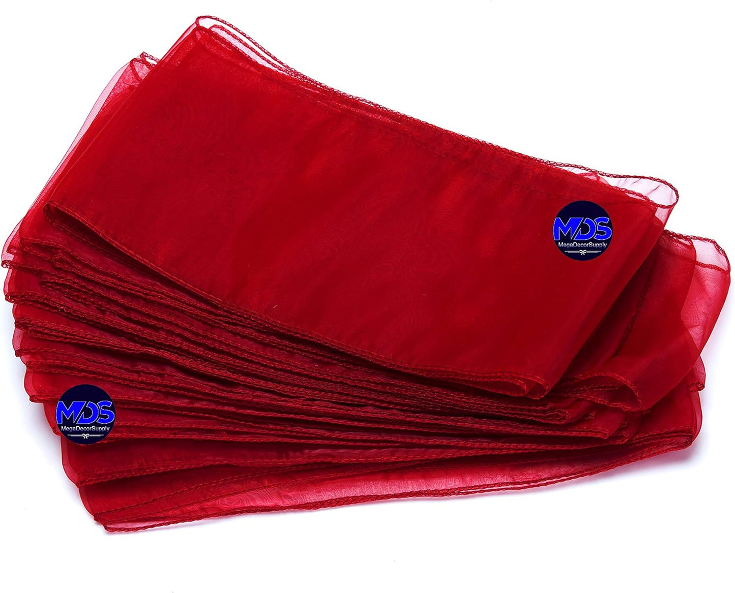 MDS Pack of 200 PCS Organza Chair Sashes Wider Dining Chair Bows Ribbon Tie Back for Wedding Party Birthday Bridal Shower Reception Event Banquet Home Chair Cover Decoration - Maroon