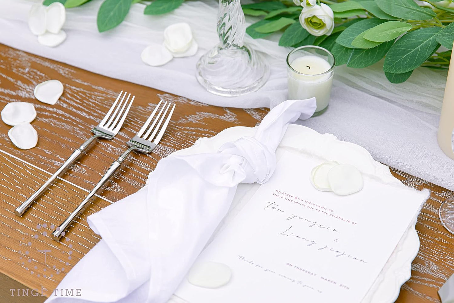 TINGE TIME Silk Rose Petals Flower Petals for Wedding Flower Girl Basket Aisle Scatter Dinner Table Centerpieces Party Confetti Bridal Shower Romantic Night Decoration (Ivory)