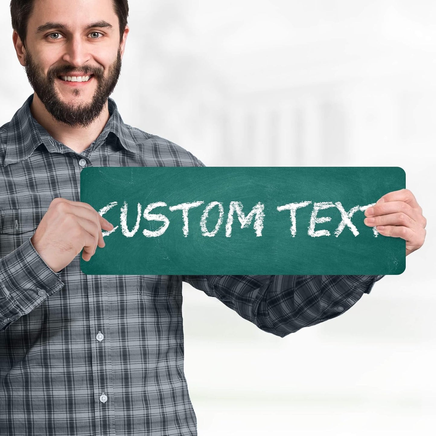 Custom Sign, Custom Street Sign, 11 Font Colors, 13 Font Styles, 4 Hole Options, 22 Sizes, 6x18 Inches, Rust Free DiBound, Fade Resistant, Made in USA by My Sign Center (Chalkboard Green)