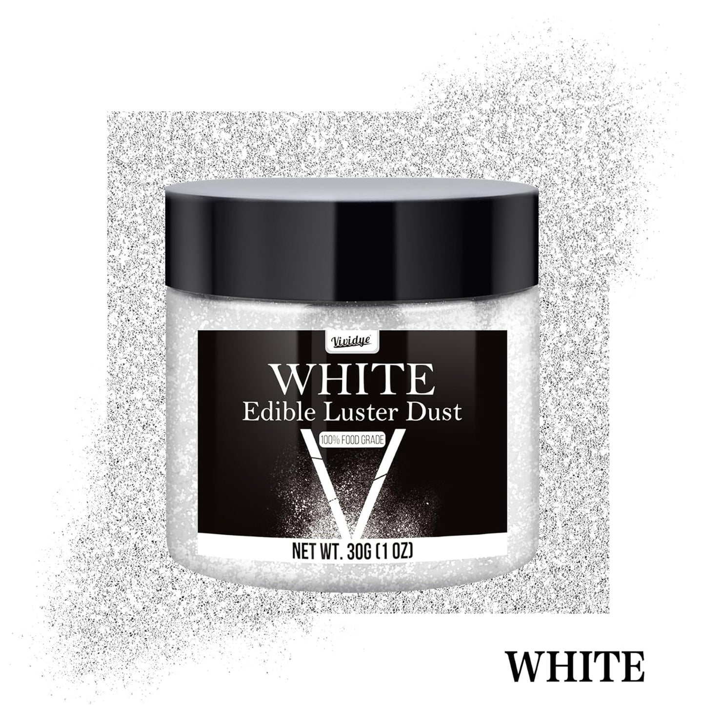 Edible Glitter - 30g / 1oz Luster Dust Edible Glimmer Powder for Sparkling Drinks, Foods, Wine, Cake - Food Grade Shimmer Dust Powder for Baking, Beverage, Cookies Decoration