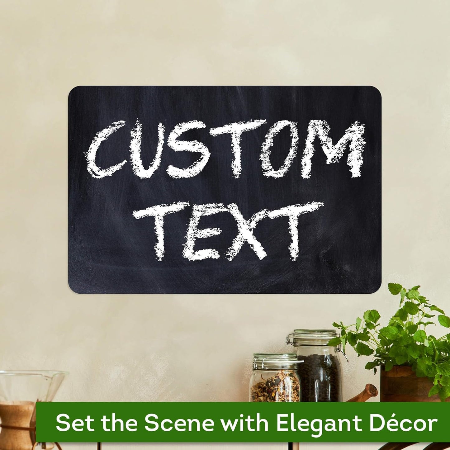 Custom Sign, Custom Street Sign, 11 Font Colors, 13 Font Styles, 4 Hole Options, 22 Sizes, 12x18 Inches, Rust Free DiBound, Fade Resistant, Made in USA by My Sign Center (Chalkboard Black)