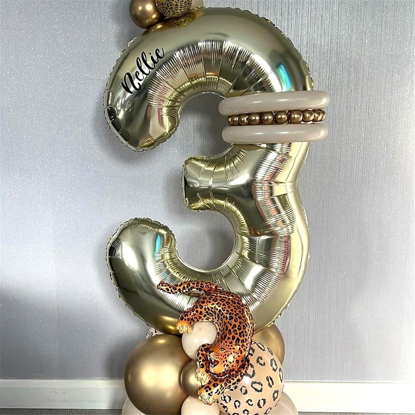 Champagne Gold 8 Balloons, 40" Giant Helium Foil Number 0-9 Light Gold Birthday Balloon for Boys Girls, Self Inflating Digit 8 Balloons for Women Men Anniversary Graduation Party Decorations Supplies