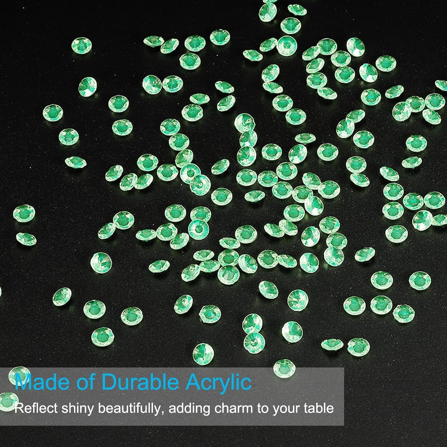 PATIKIL 4000 Pcs Wedding Table Scatter Confetti Crystals 6mm Acrylic Diamonds Vase Fillers Gems for Table Centerpiece Decorations Party Vase Beads, Light Green