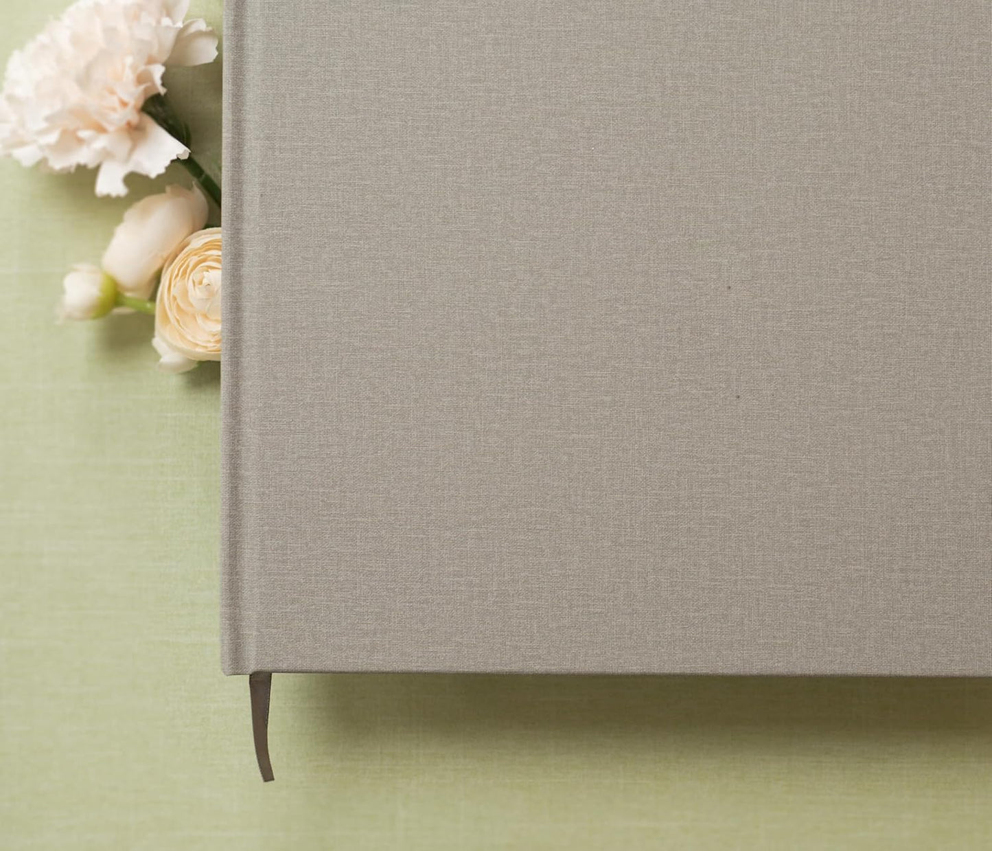 MUUJEE Personalized Guestbook in Gray - Premium Custom Modern Guest Book for Wedding Reception, Birthday Party or Events w/Bookmark Blank Pages for Signing 11.5 x 8.5 inches