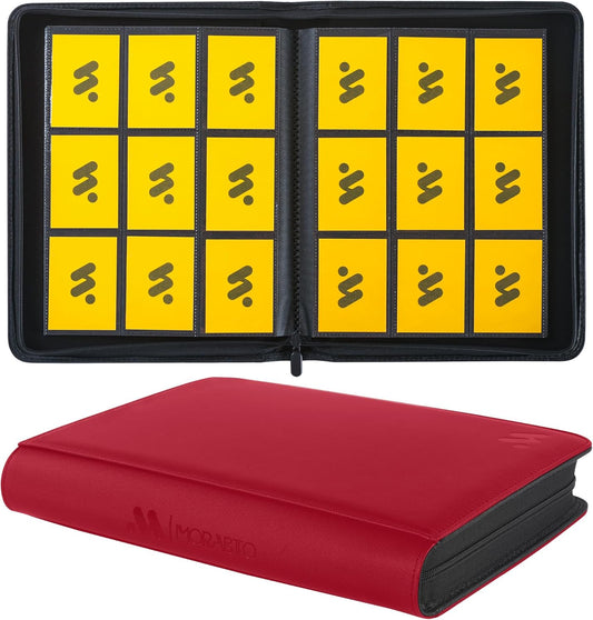 Card Binder 9 Pockets,Trading Card Binder Holds up to 864 Cards with 48 Sleeves,Zipper Card Holder Album Compatible with TCG Card/Game Cards/Sports Card