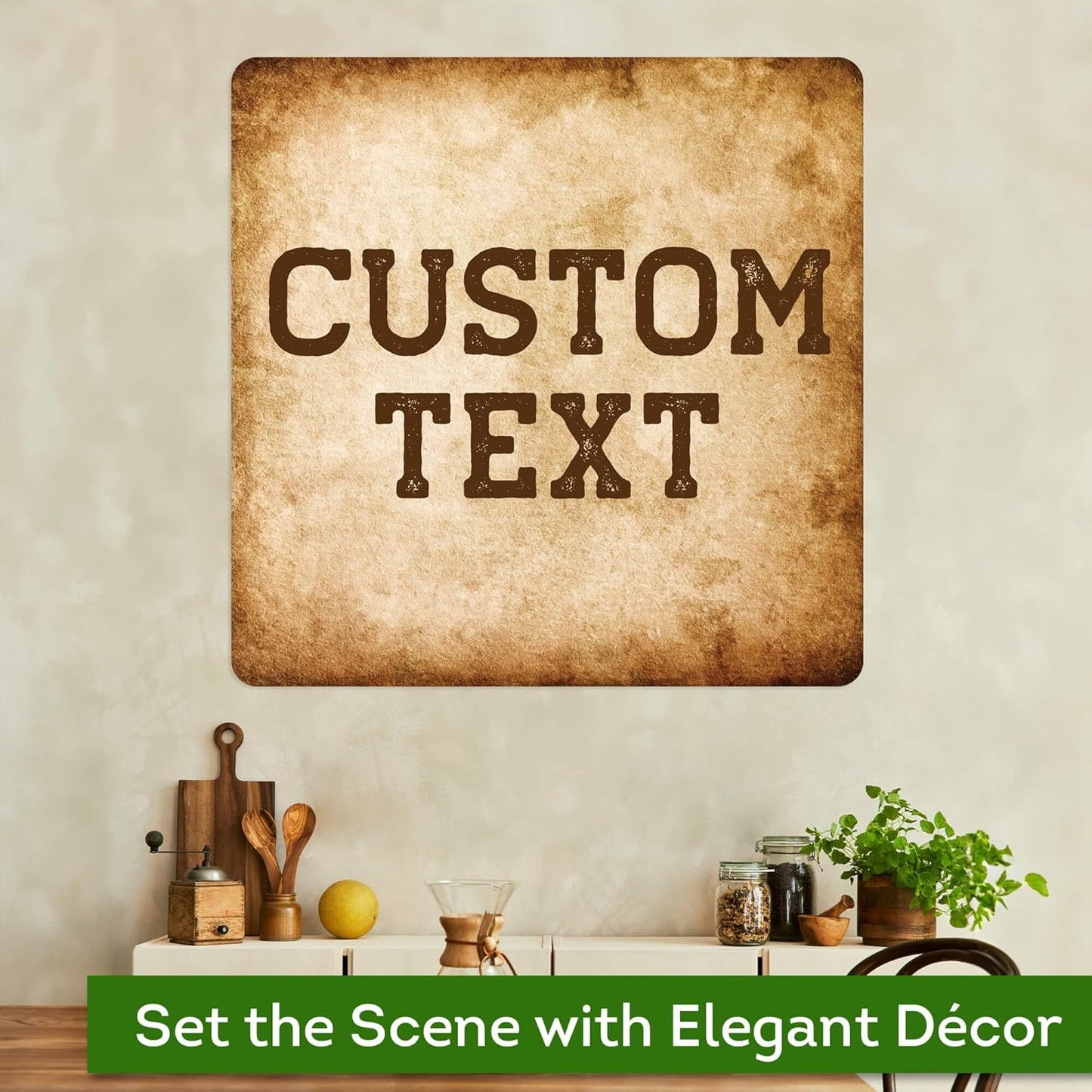 Custom Sign, Custom Street Sign, 11 Font Colors, 13 Font Styles, 4 Hole Options, 22 Sizes, 36x36 Inches, Rust Free DiBound, Fade Resistant, Made in USA by My Sign Center (Vintage)