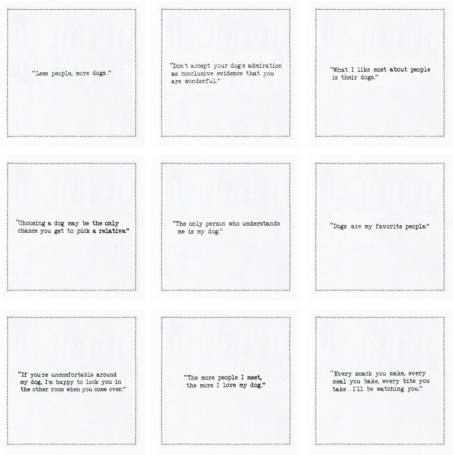 FIVE STAR NAPKINS Dog Quotes, White Cotton Cocktail Napkins, Beverage Napkins, Bar Napkins, Cloth Napkins, Party Napkins, Events, Holidays, Weddings, Birthdays, Disposable, 4.5'' x 4.5''- (50x)