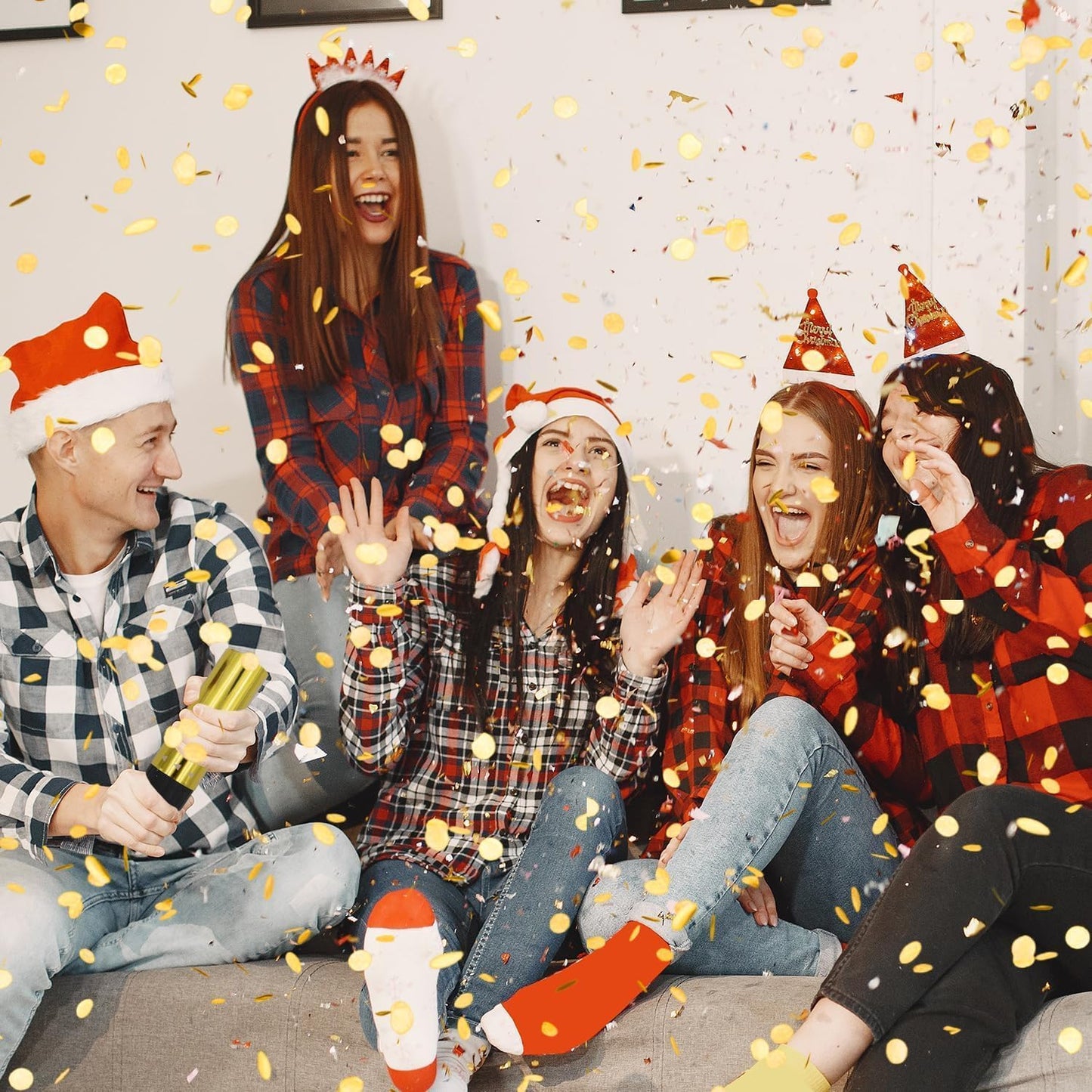 Small Confetti Cannon 24 Pack Mini Confetti Poppers Gold Party Poppers Confetti Small Party Confetti for Kids Ideal for Weddings Birthdays Graduations Baby Shower Christmas New Years