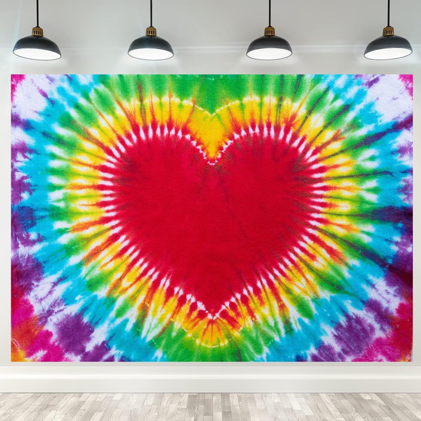 Hippie Backdrop 8x6ft 60s 70s Backgrounds Tie Dye Theme Party Decorations Hippie Supplies Photo Booth Props