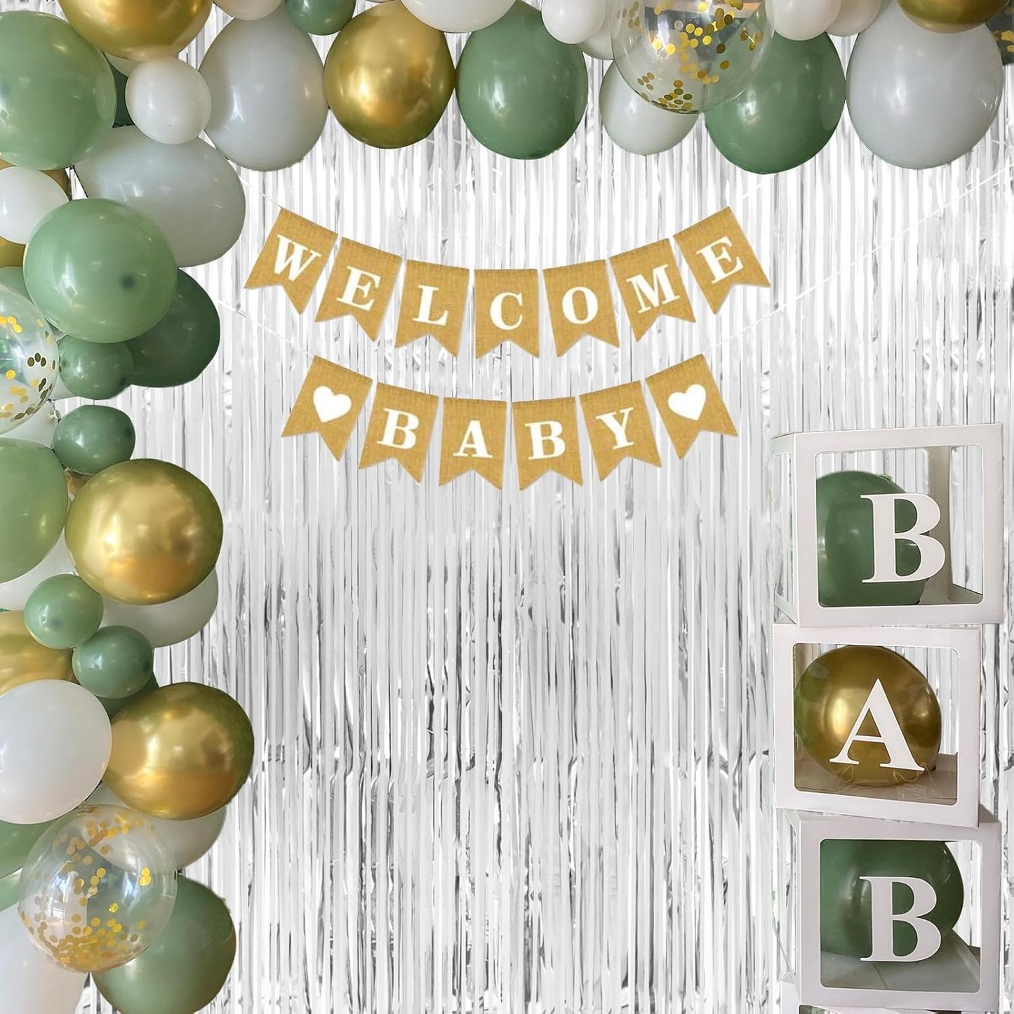 Silver Streamers Party Decorations - Thicken 4 Pack 3.2 x 8.2 FT - Black Tinsel Foil Fringe Backdrop Curtains, Photo Booth Props for Birthday, Graduation, Bachelorette, Prom, Engagement, Disco Party