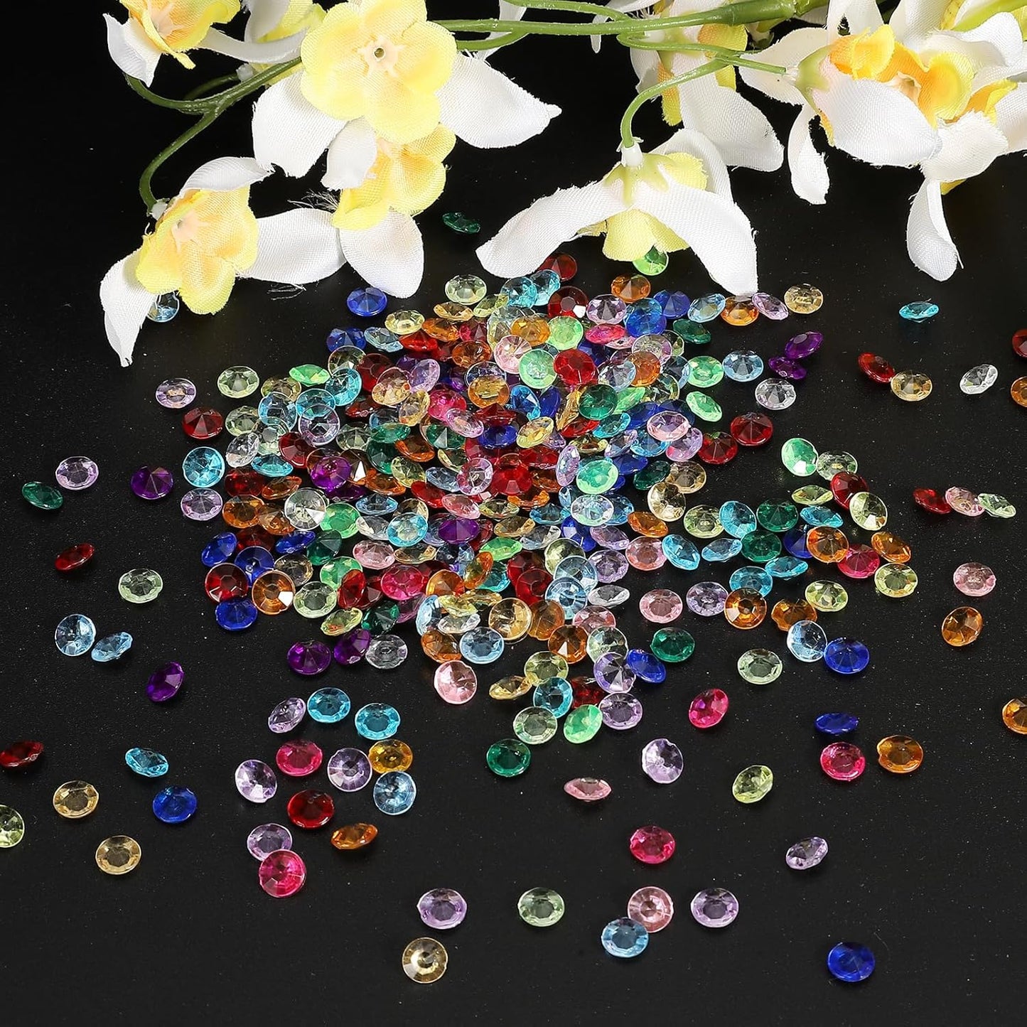 PATIKIL 4000 Pcs Wedding Table Scatter Confetti Crystals 6mm Acrylic Diamonds Vase Fillers Gems for Table Centerpiece Decorations Party Vase Beads, Mixed Colors