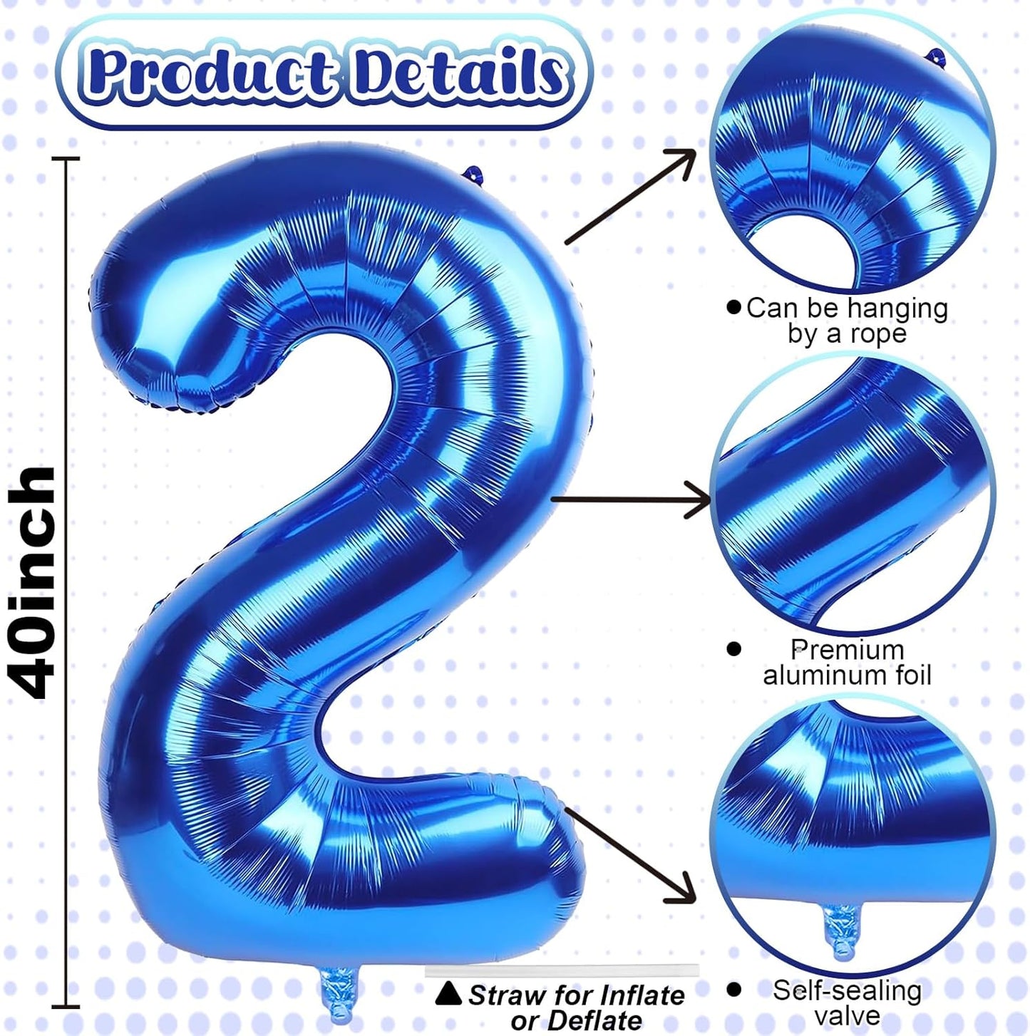 Navy Blue 21st Birthday Balloons for Him, 40 Inch Dark Royal Blue Foil 21 Balloon Numbers for Men, 21 Birthday Party Balloons Numbers 2 and 1 for Women Men 12th 21st Anniversary Decorations Supplies
