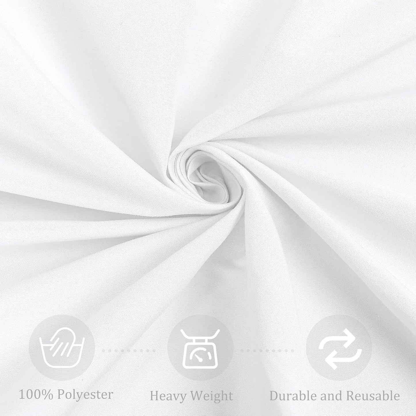 12 Pack White Round Tablecloth 90 Inch Round Table Covers Bulk Washable Polyester Fabric Round Table Clothes for Wedding Party Reception Banquet Buffet Restaurant (White, 90 Inch)