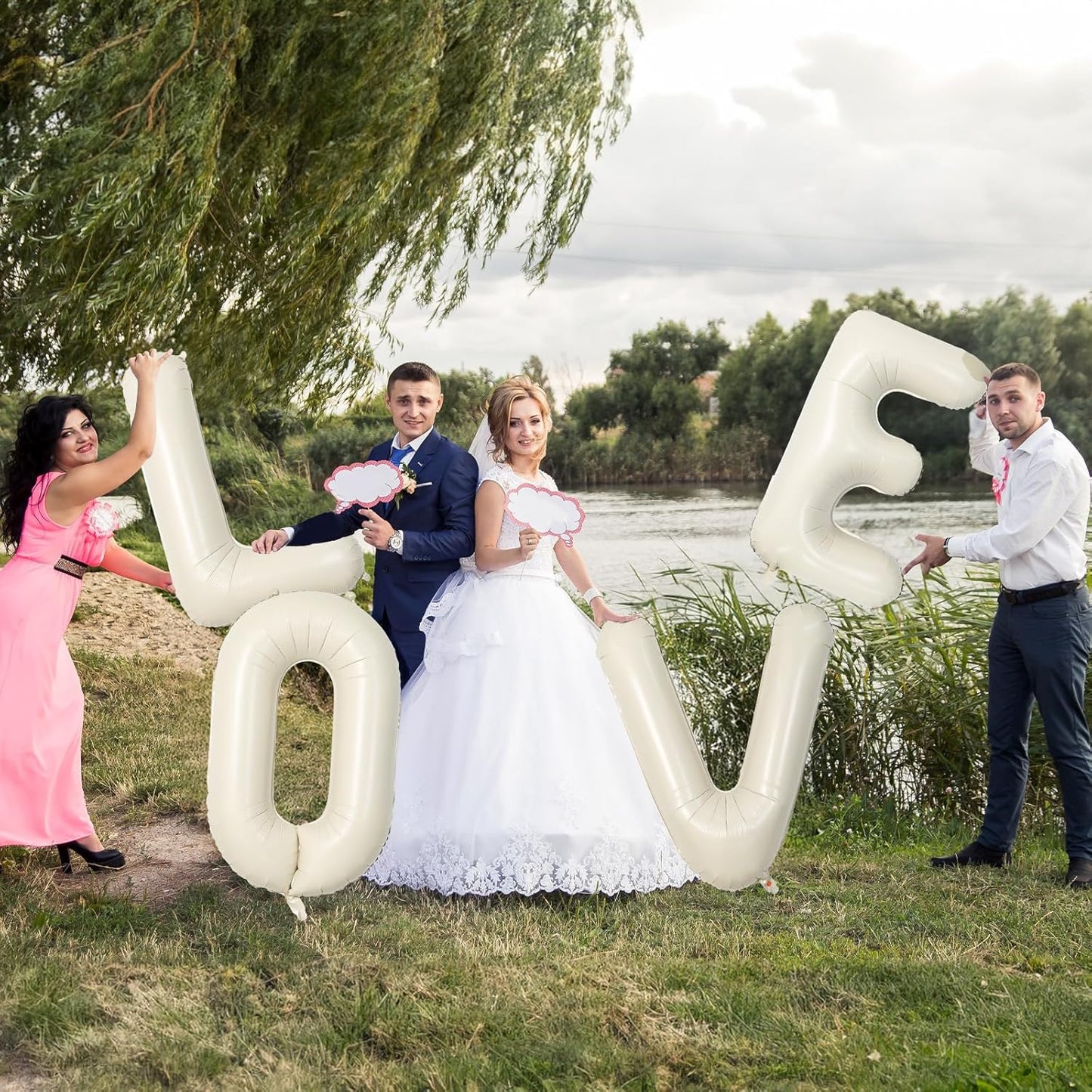 Giant Alphabet X Foil Name Balloons, Cream Ivory White Inflatable Word X Letters for Birthday Decor, 40 Inch Mylar Beige A-Z Custom Letter for Girls Baby Shower Party Decoration Supplies
