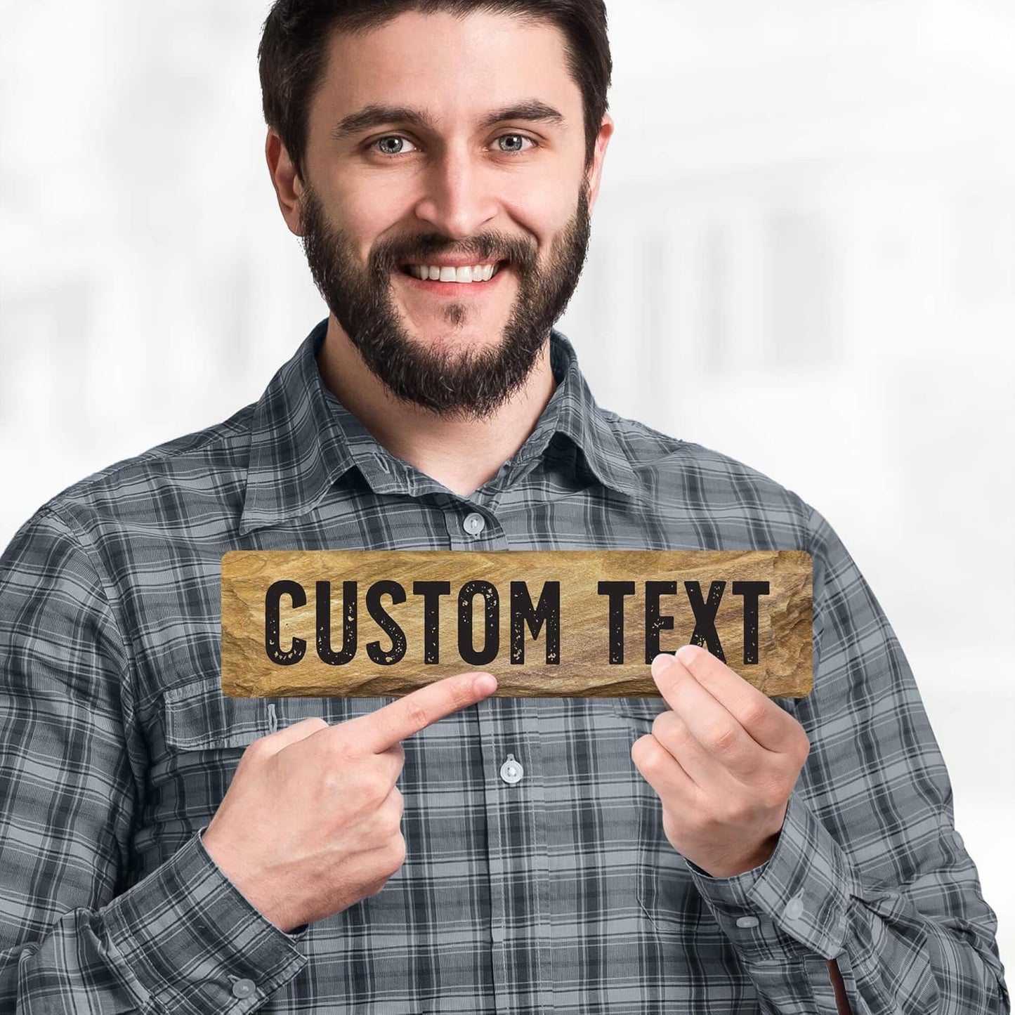 Custom Sign, Christmas Gift Custom Street Sign, 11 Font Colors, 13 Font Styles, 4 Hole Options, 22 Sizes, 3x12 Inches, Rust Free DiBound, Fade Resistant, Made in USA by My Sign Center (Stone)