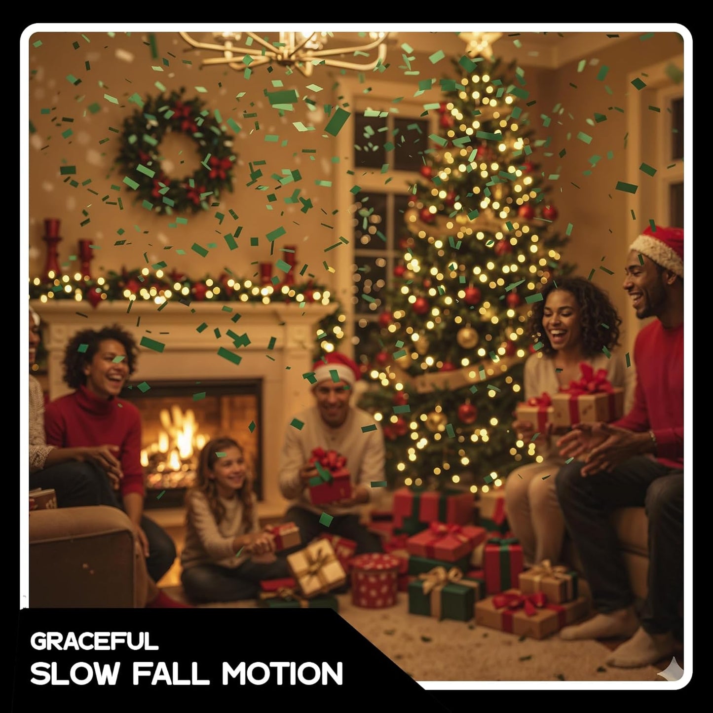 Ultimate Confetti, Dark Green Biodegradable Confetti - Rectangular Flame-Resistant Tissue Paper Confetti for Cannon and Launcher use – Best for Gender Reveal, Parties, and Concerts - 20 lb, 320 oz