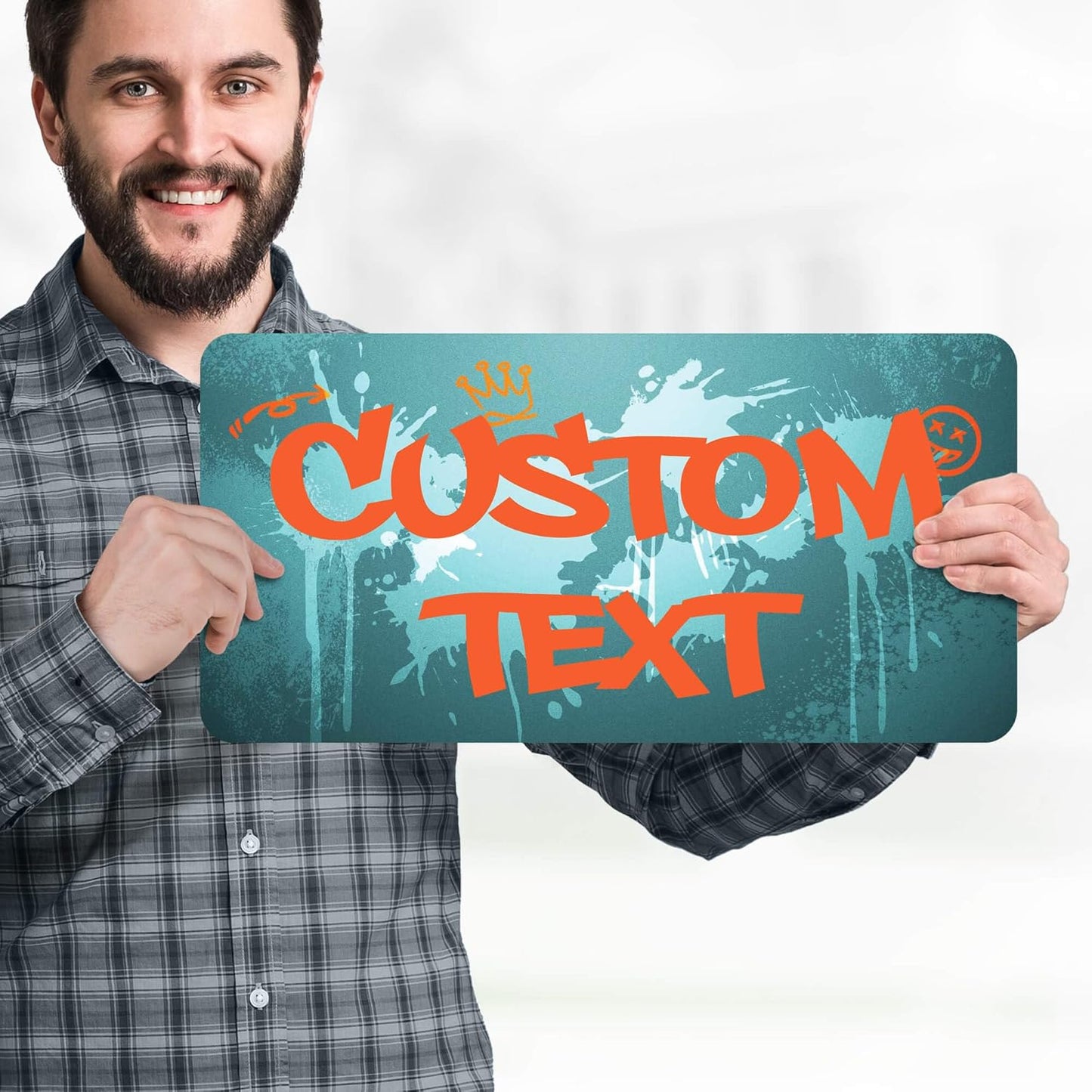 Custom Sign, Custom Street Sign, 11 Font Colors, 13 Font Styles, 4 Hole Options, 22 Sizes, 9x18 Inches, Rust Free DiBound, Fade Resistant, Made in USA by My Sign Center (Graffiti)