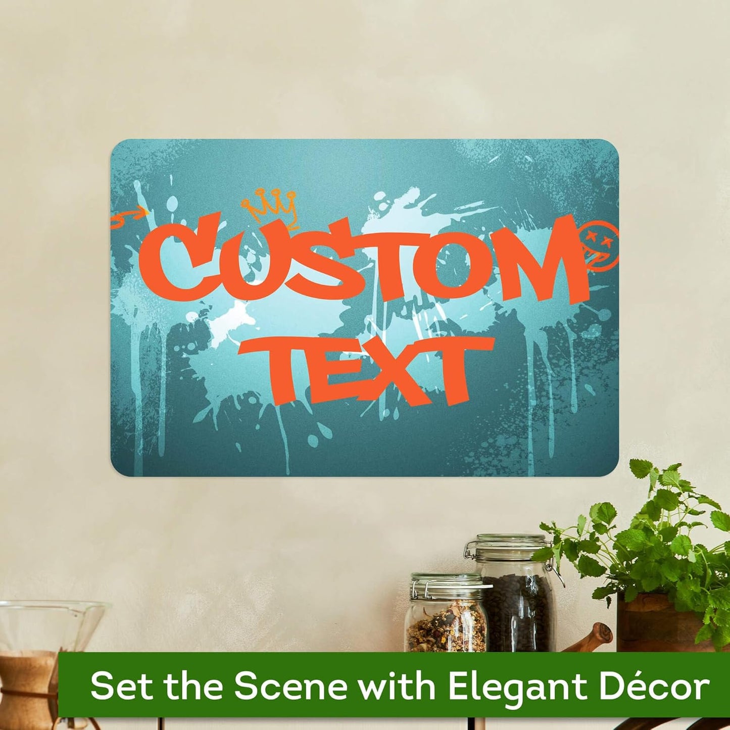 Custom Sign, Custom Street Sign, 11 Font Colors, 13 Font Styles, 4 Hole Options, 22 Sizes, 12x18 Inches, Rust Free DiBound, Fade Resistant, Made in USA by My Sign Center (Graffiti)