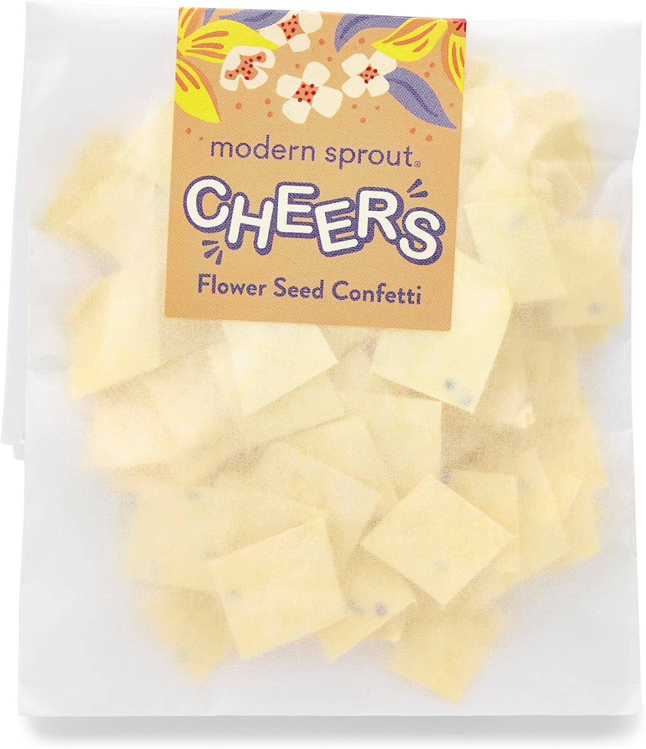 Modern Sprout Plantable Seed Paper Confetti Poppers Refill Packs (12 Pack/100pc) - Plastic-Free Refill for Creative Gardening - Wildflower Seeds for Kids Garden Party Favors & Birthday Poppers -Cheers