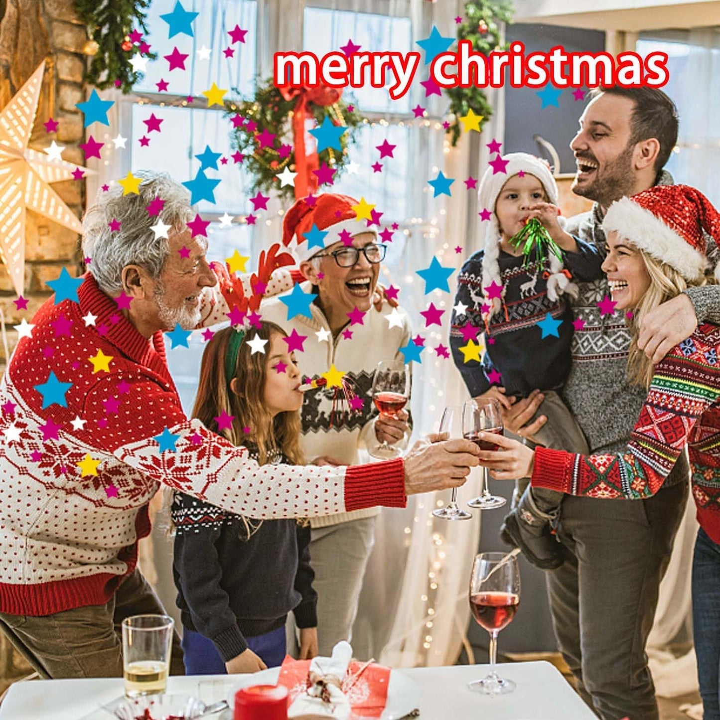 [6 Pack] 12 Inch Confetti Cannon Party Poppers Party Supplies, Air Powered | Launches 20-25ft | Celebrations, New Year's Eve, Christmas Birthdays,Easter and Weddings,Graduation ceremony