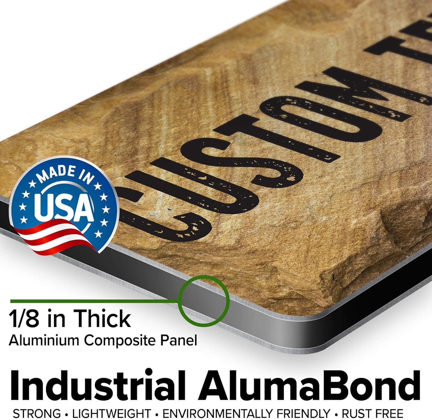 Custom Sign, Custom Street Sign, 11 Font Colors, 13 Font Styles, 4 Hole Options, 22 Sizes, 6x12 Inches, Rust Free DiBound, Fade Resistant, Made in USA by My Sign Center (Stone)