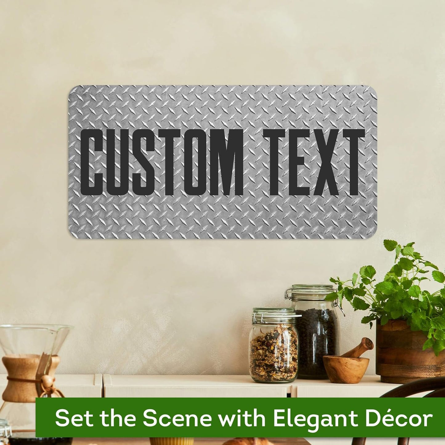 Custom Sign, Custom Street Sign, 11 Font Colors, 13 Font Styles, 4 Hole Options, 22 Sizes, 9x18 Inches, Rust Free DiBound, Fade Resistant, Made in USA by My Sign Center (Diamond Metal)