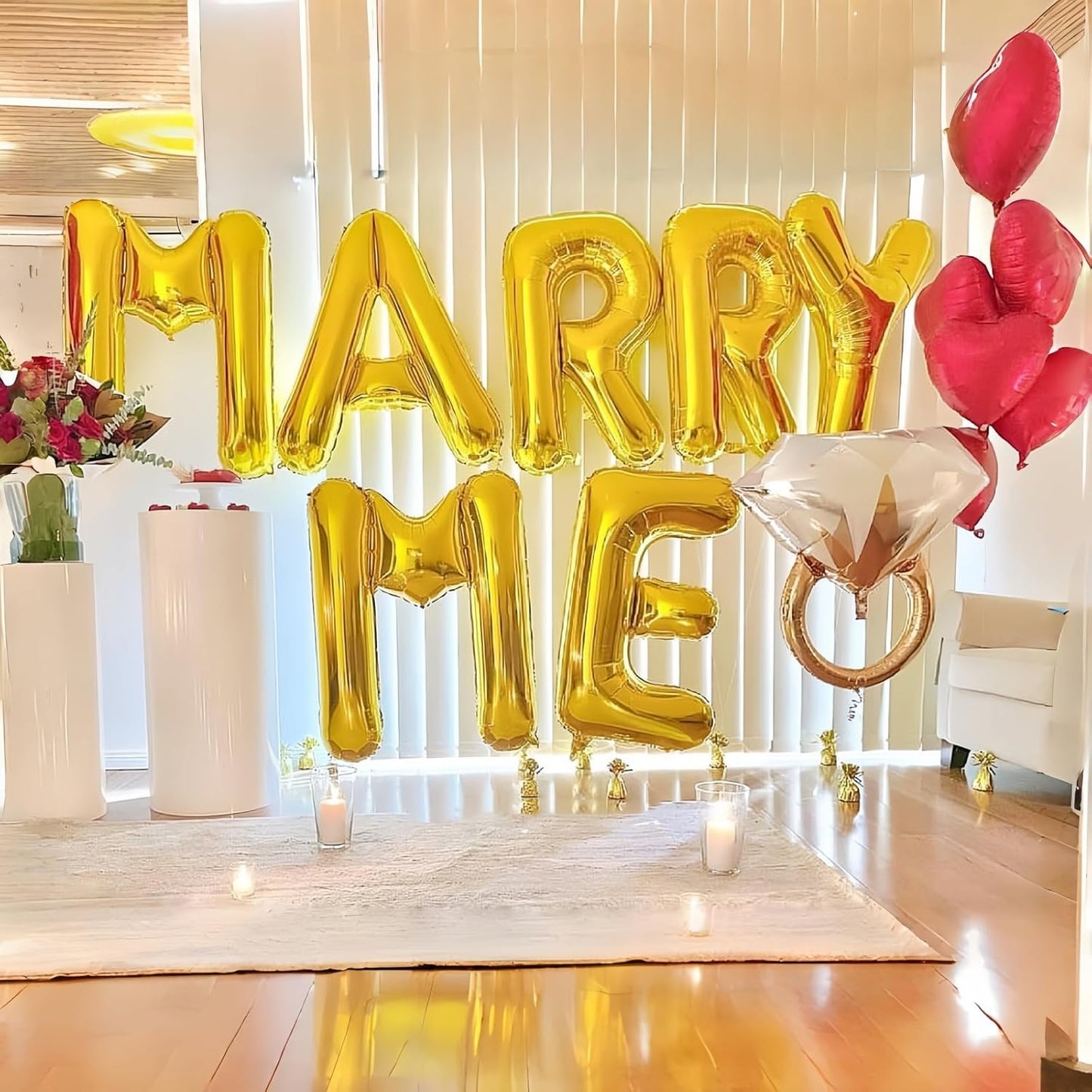 Large Custom Balloon Letters M, 40 Inch Helium Alphabet Word Balloons Decor, Big Self Inflating Foil A-Z Gold Letter Name Balloons for Boys Women Birthday Anniversary Party Decorations Supplies