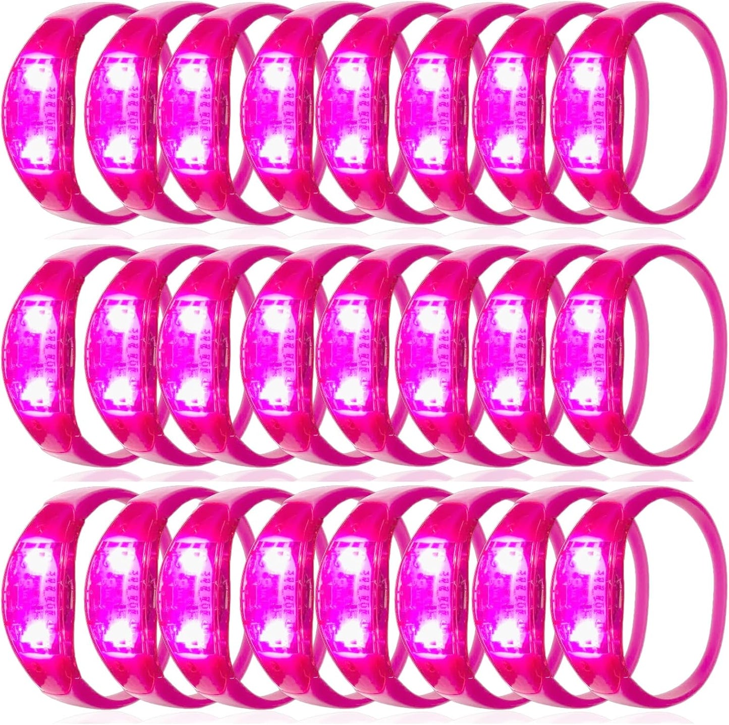 100 Pcs LED Bracelets Sound Activated with Flashing LED Strobe Music Control Light Up Bracelets for Rave, Game Prizes, Birthday Party Favor,Valentine's Day gift