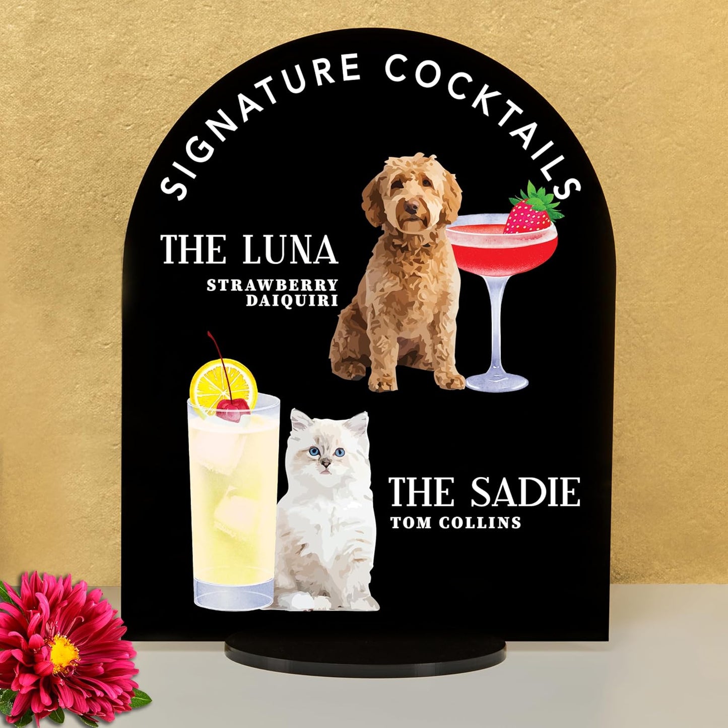 Pet Signature Drink Wedding Signs