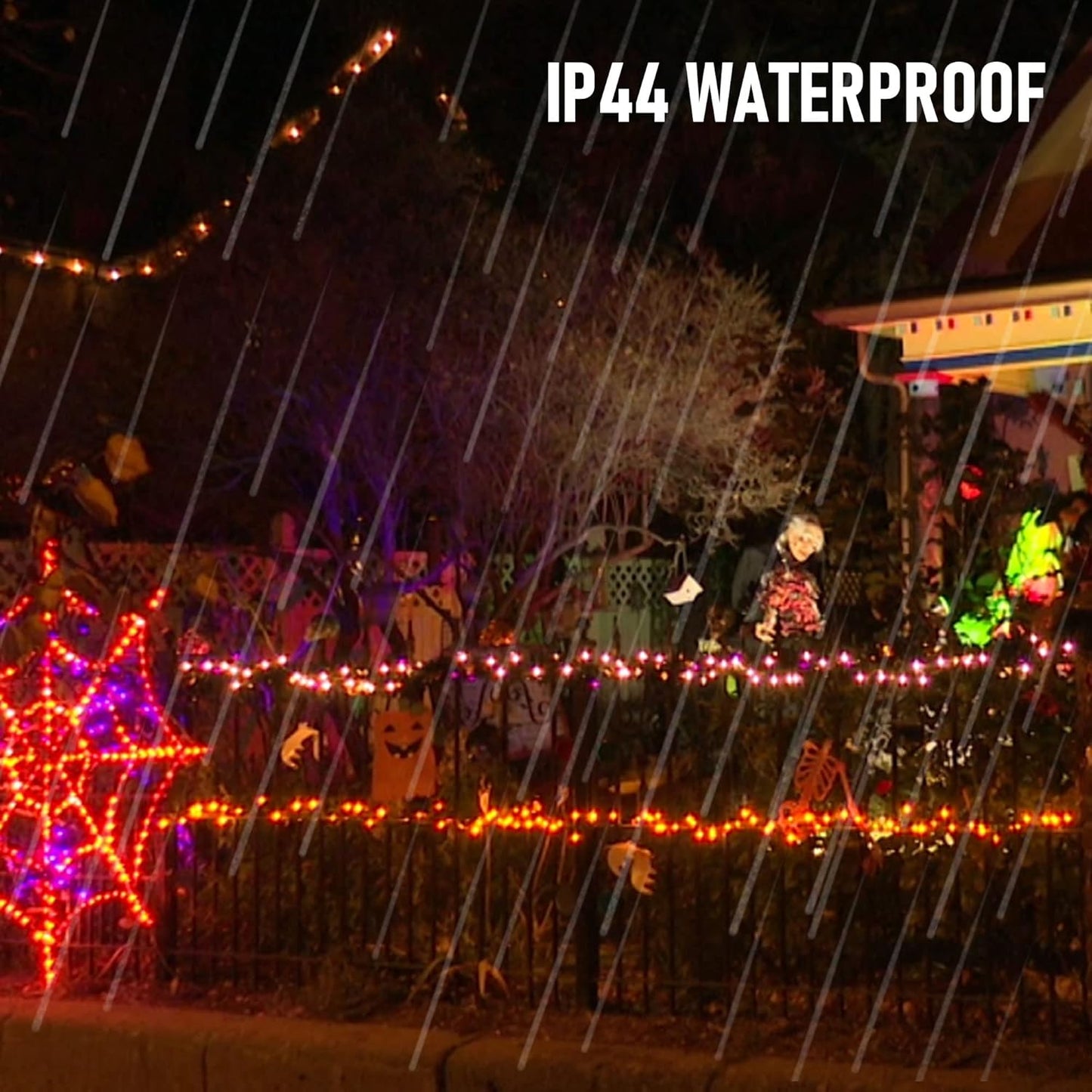 Dazzle Bright Halloween Fairy String Lights, 20FT 60 LED Copper Wire Battery Operated Waterproof Lights, Halloween Decorations for Indoor Home Outdoor Patio Yard Party Decor (Purple and Orange)