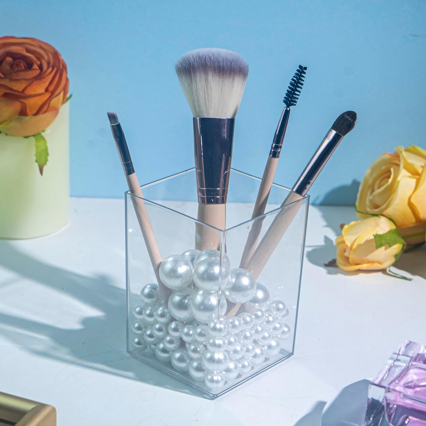 120 PCS 8/14/20mm No Hole Polish Pearl Beads for Centerpiece, Dark Purple Beads Decorative Vase Fillers, Plastics Pearls for Vases, Table Scatters, Wedding Party Decor