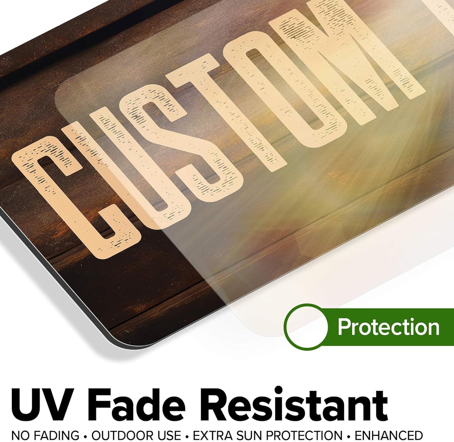 Custom Sign, Custom Street Sign, 11 Font Colors, 13 Font Styles, 4 Hole Options, 22 Sizes, 6x12 Inches, Rust Free DiBound, Fade Resistant, Made in USA by My Sign Center (Vintage Wood)