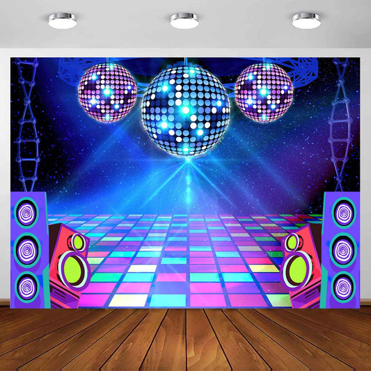 Disco Backdrop 7 x 5 ft Retro Glow Party 70s 80s 90s Theme Stage Dance Background Disco Party Decoration Disco Ball Banner Dance Backdrop for Birthday Party Prom Portrait Photo Props Polyester, Red